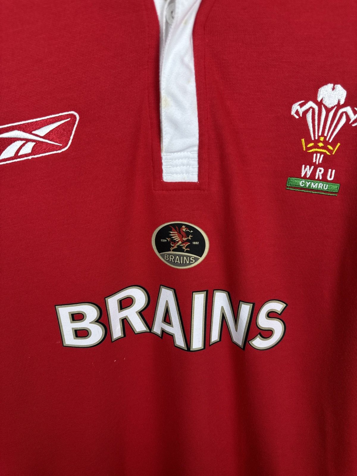 Reebok Mens Vintage Reebok 00s Wales rugby shirt jersey sweatshirt Size US L / EU 52-54 / 3 - 8 Thumbnail