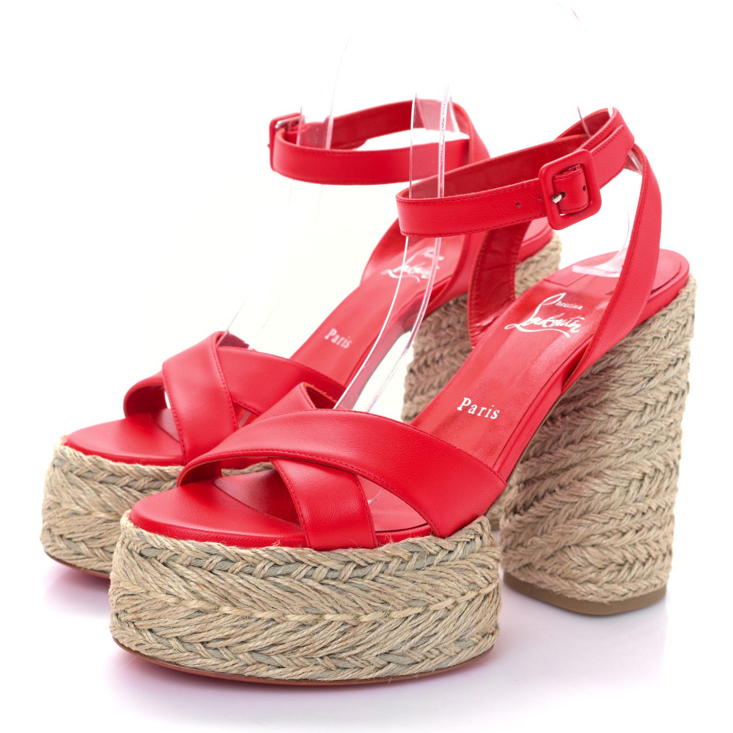 Christian Louboutin o1s1wg110924 Heeled Sandals in Red Size US 6 / IT 36 - 3 Thumbnail