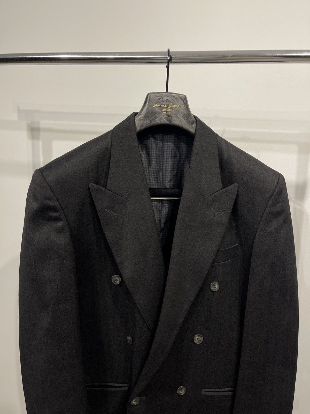 Vintage Vintage double-breasted blazer willson jacket black Size 38R - 3 Thumbnail