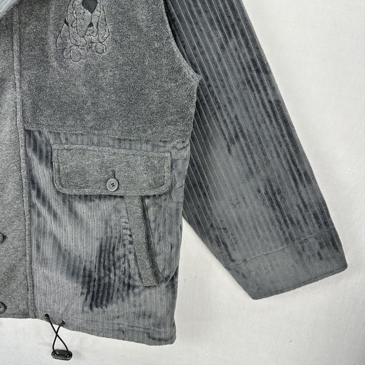 Japanese Brand Vintage 90's Velvet Fleece Jacket by Billiken Collection Size US L / EU 52-54 / 3 - 3 Thumbnail