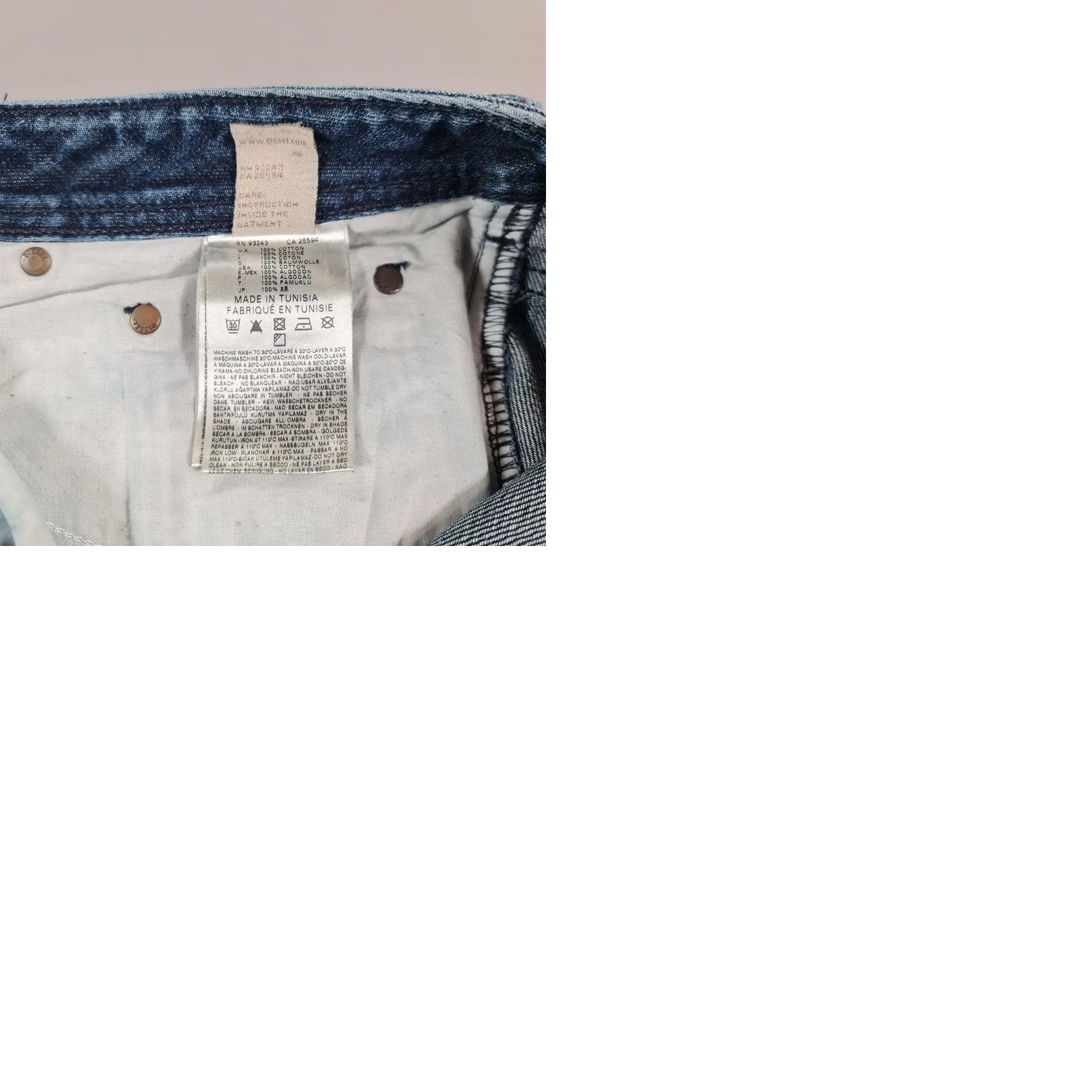 Diesel Diesel Zatiny Jeans Mens W36 L27 Blue Regular Bootcut Distressed Denim 0074W Jeans Size US 36 / EU 52 - 10 Thumbnail