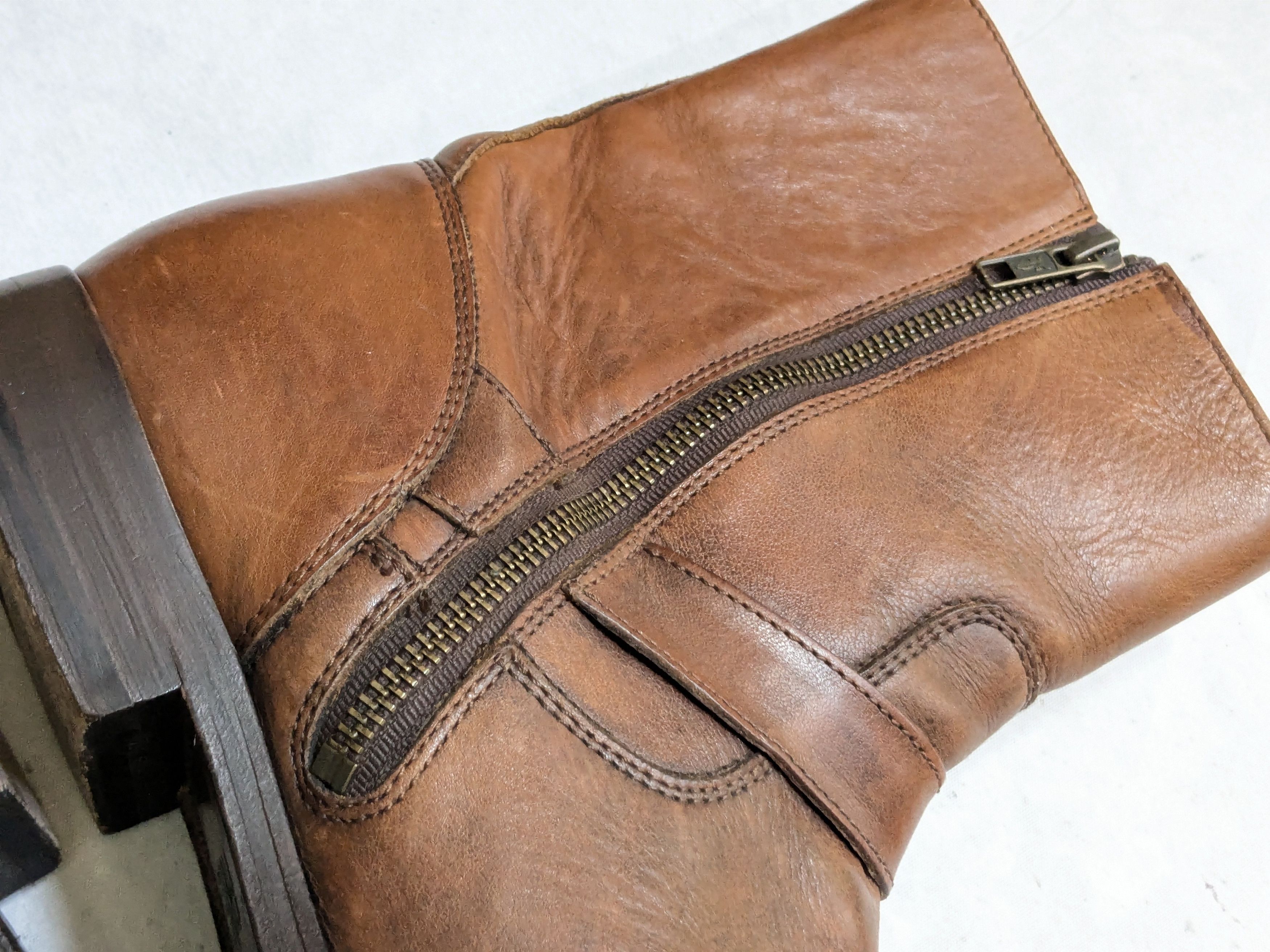 Frye Frye Engineer Boots Brown 11 D Stepas Buckle Leather Size US 11 / EU 44 - 13 Thumbnail