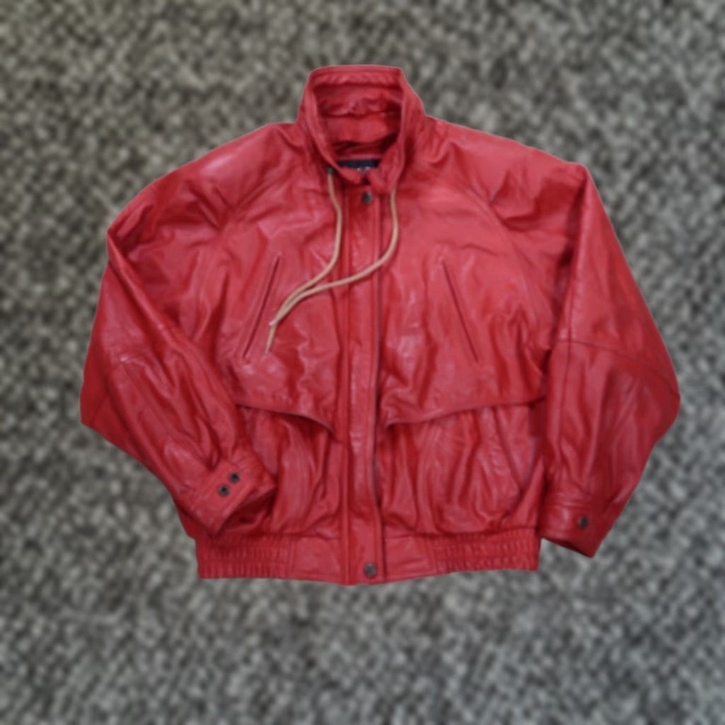 Vintage VINTAGE Wilsons Red Leather Jacket Women's Medium Full Zip Insulated Coat Size M / US 6-8 / IT 42-44 - 1 Thumbnail