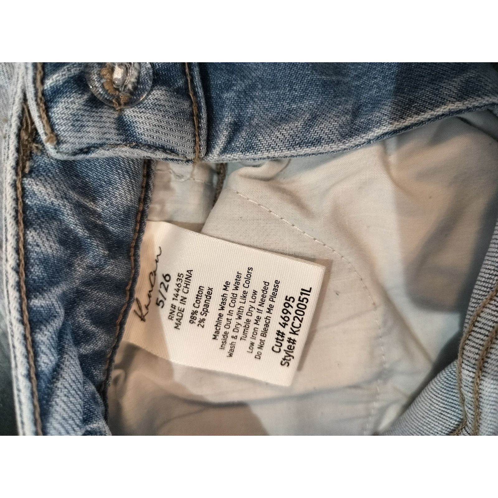 Other KanCan Women’s High Rise Distressed Straight Jeans Size 5/26 Size 25" / US 0 / IT 36 - 10 Thumbnail