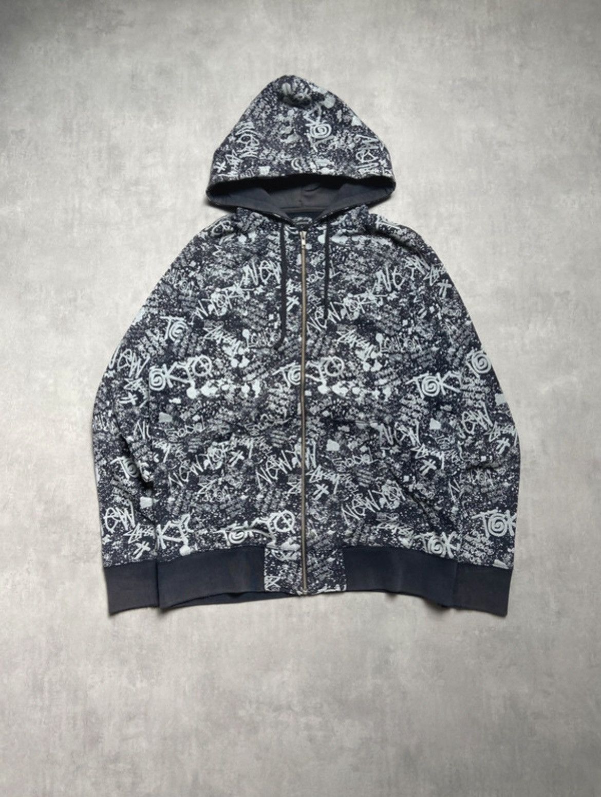 トップス STUSSY BORN X RAISED LOGO ZIP HOODIE M STUSSY & BORN X RAISED RAISED LOGO ZIP HOODIE CONFIRMED X