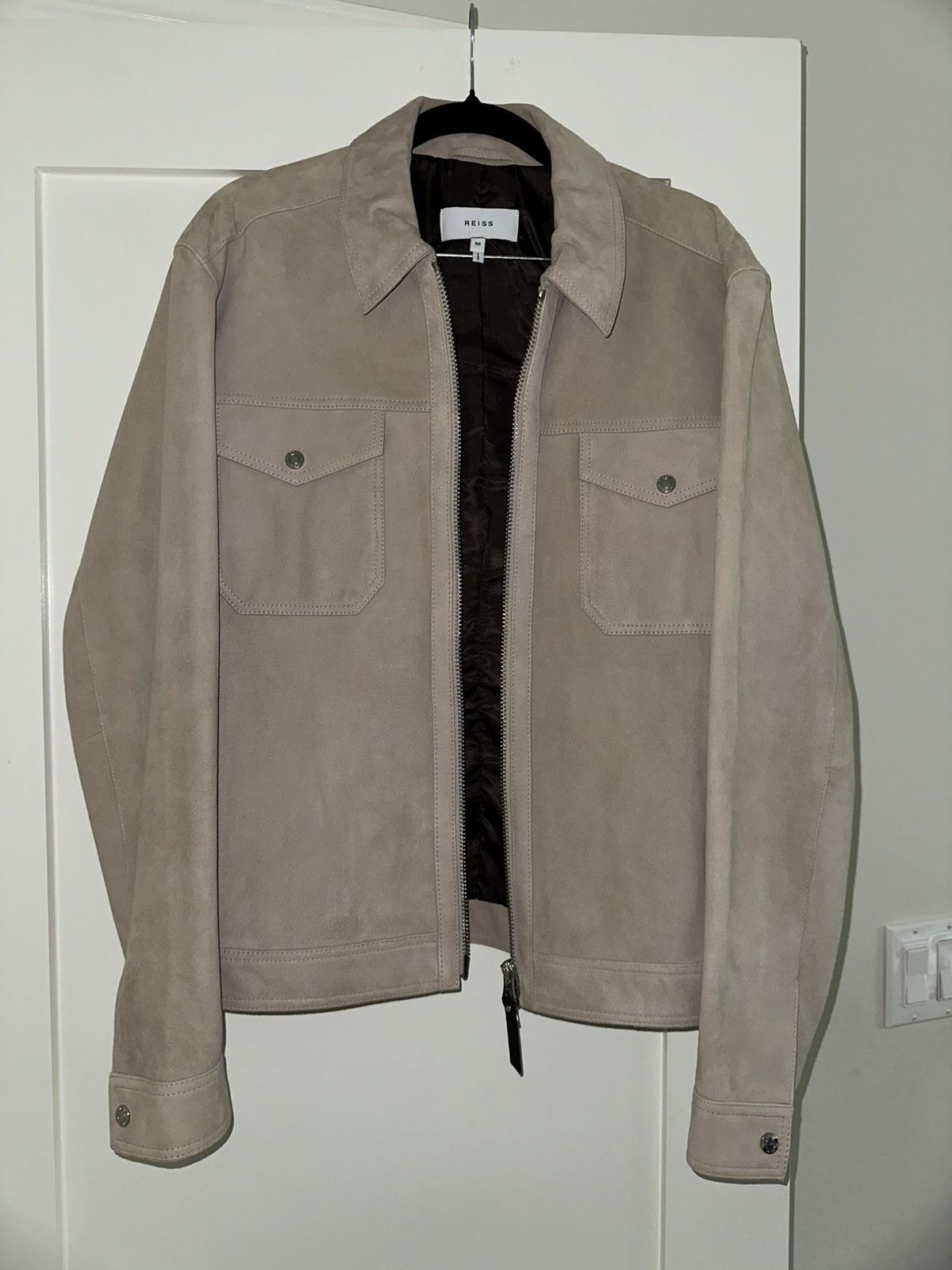 Reiss Reiss Suede Trucker Jacket sz M Size US M / EU 48-50 / 2 - 1 Thumbnail