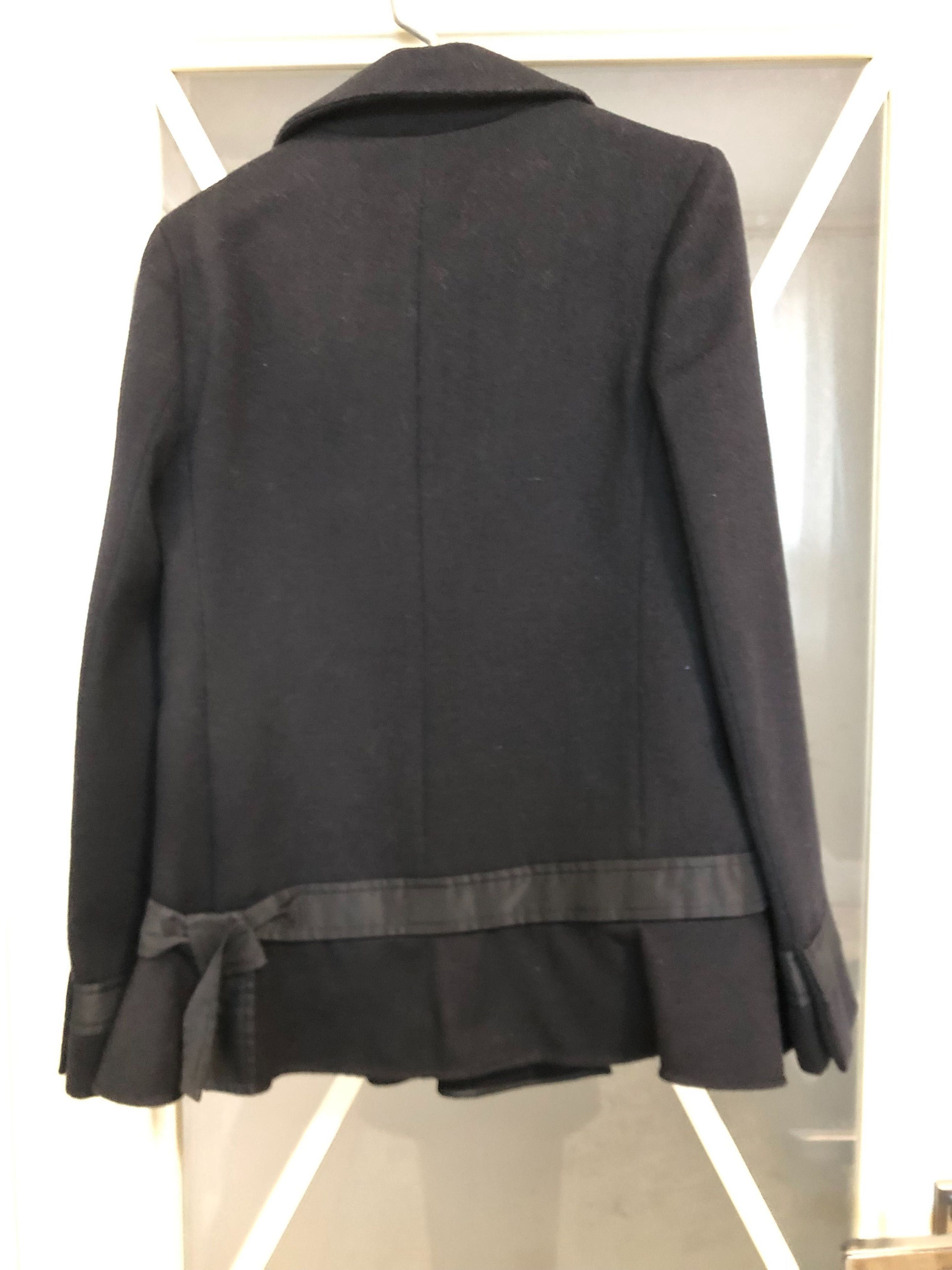 Prada Prada Wool Ruffle Coat Silk Lining Size M / US 6-8 / IT 42-44 - 5 Thumbnail