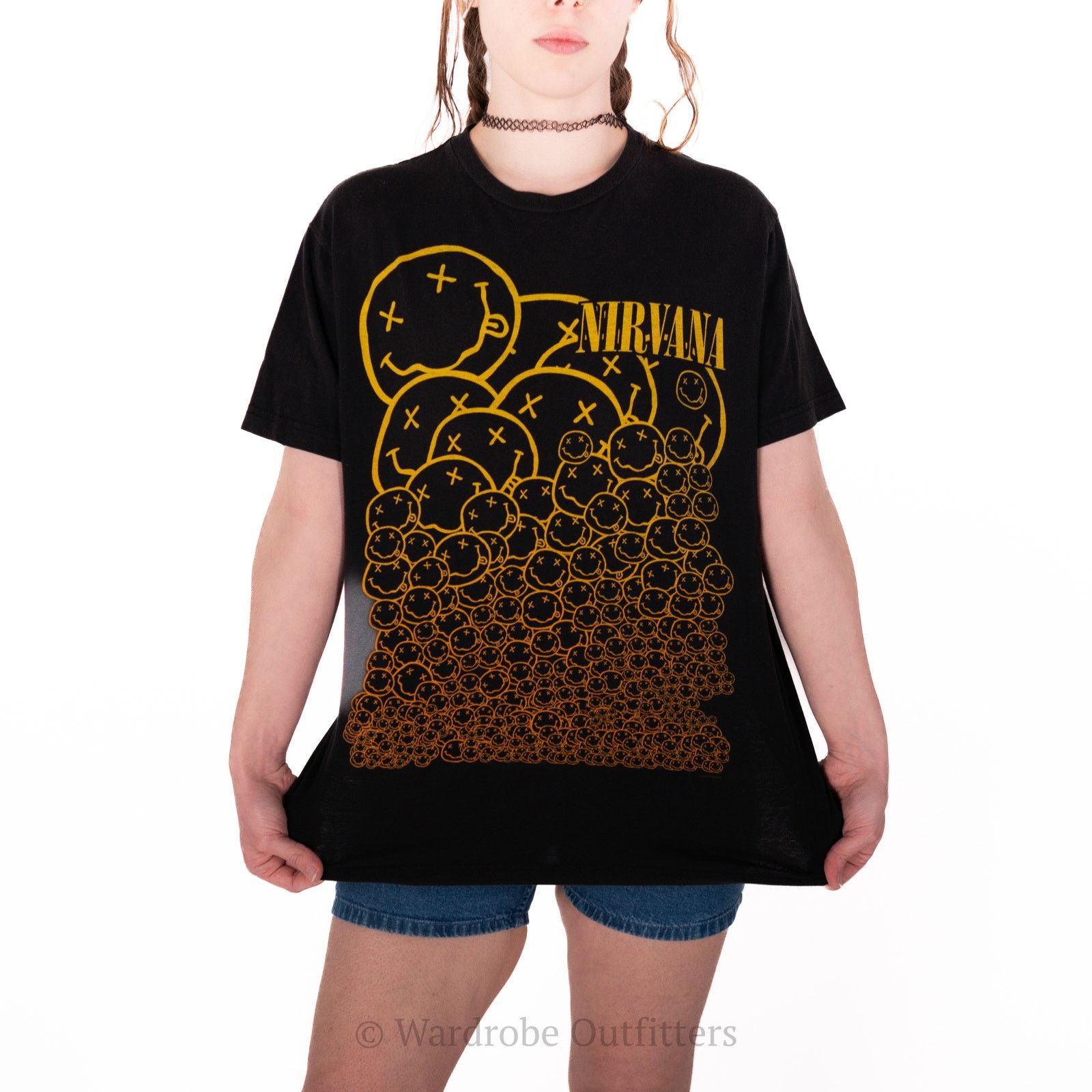 Designer Vintage Y2K Nirvana Smiley Tee Size S / US 4 / IT 40 - 5 Thumbnail