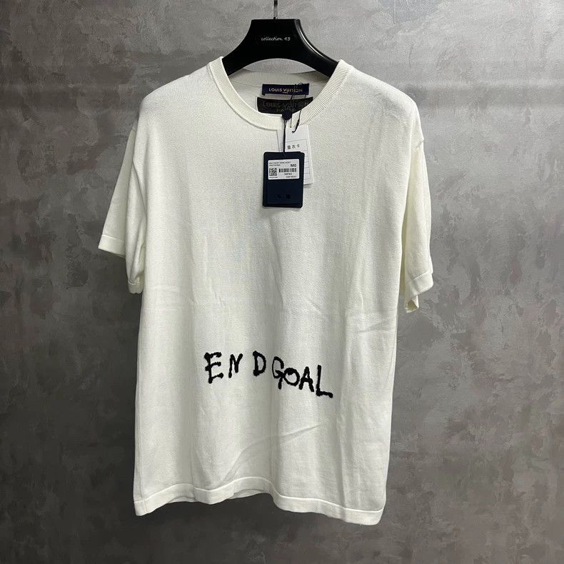 Louis Vuitton Louis Vuitton White Letter Large Logo Printed Short Sleeve Size US M / EU 48-50 / 2 - 1 Thumbnail