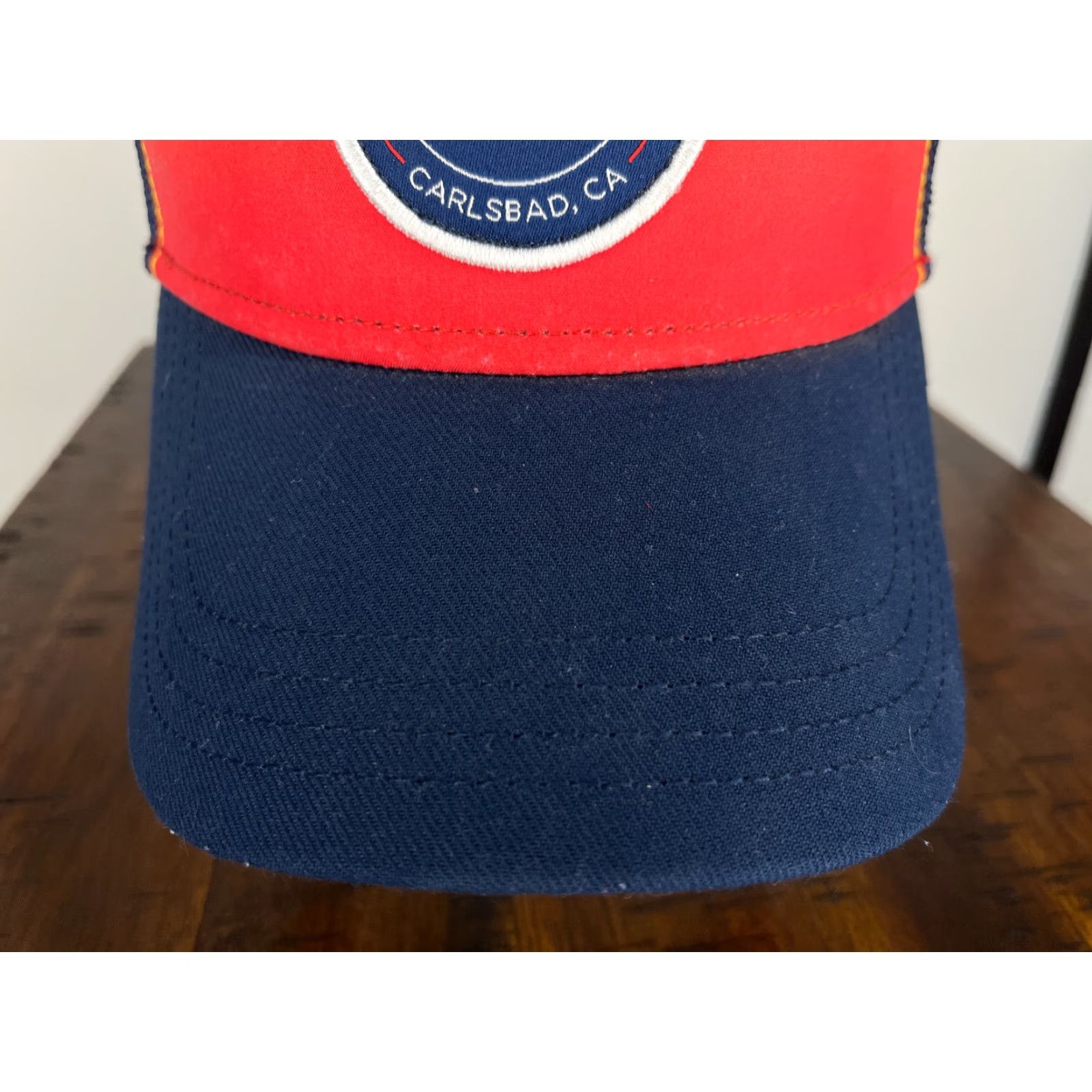Callaway VINTAGE Callaway Hat Cap Snap Back Adult Blue Orange Carlsbad CA Polyester Blend Golfer Size ONE SIZE - 3 Thumbnail