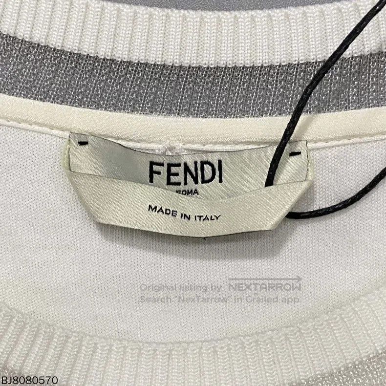 Fendi Fendi Mink Fur Flower Embellished Bell Sleeve Sweatshirt Size XS / US 0-2 / IT 36-38 - 5 Thumbnail