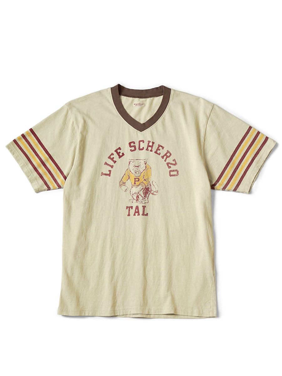 Kapital kapital College CATPITAL V neck Ringer T-shirt Size US L / EU 52-54 / 3 - 1 Thumbnail