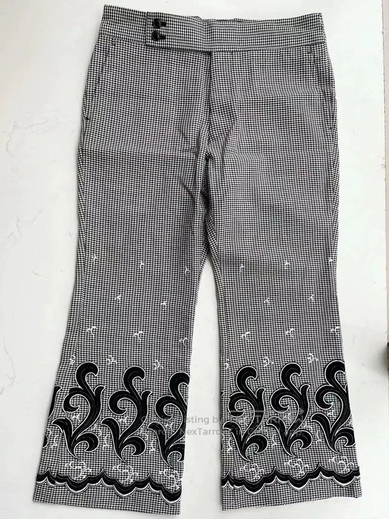 Comme des Garcons Comme Des Garcons size M Houndstooth Embroidered Culottes Size 22" - 1 Thumbnail