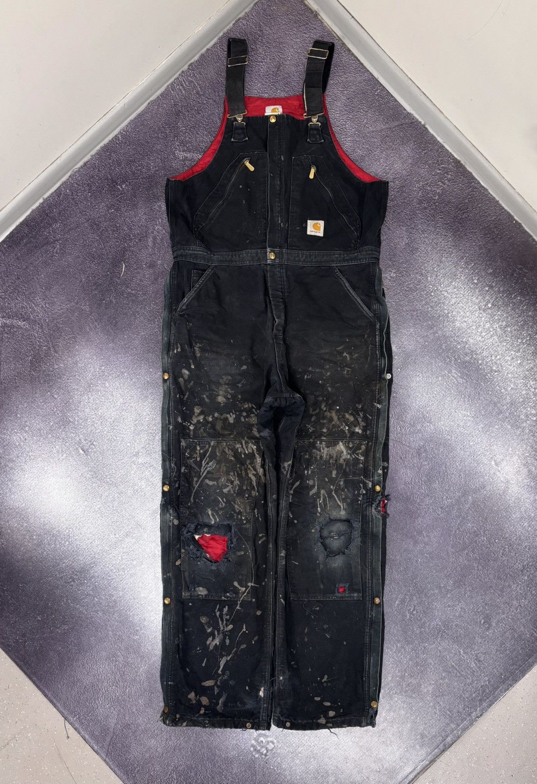 Carhartt Vintage Carhartt R38 BLK Bib Overalls Double Knee Insulated Size US 40 / EU 56 - 1 Thumbnail