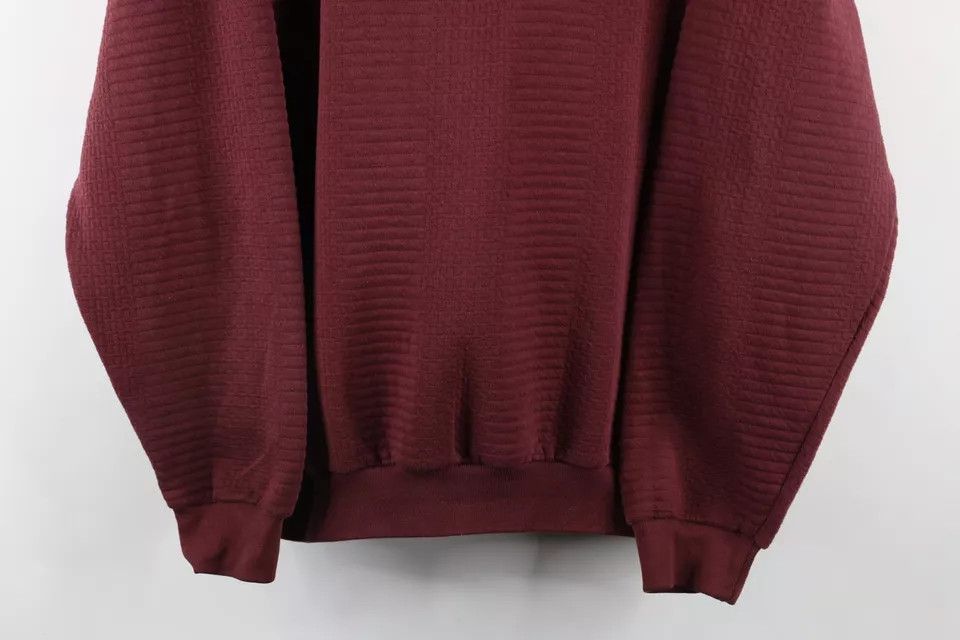 Vintage Vintage 90s Streetwear Textured Collared Pullover Sweatshirt Size US L / EU 52-54 / 3 - 3 Thumbnail