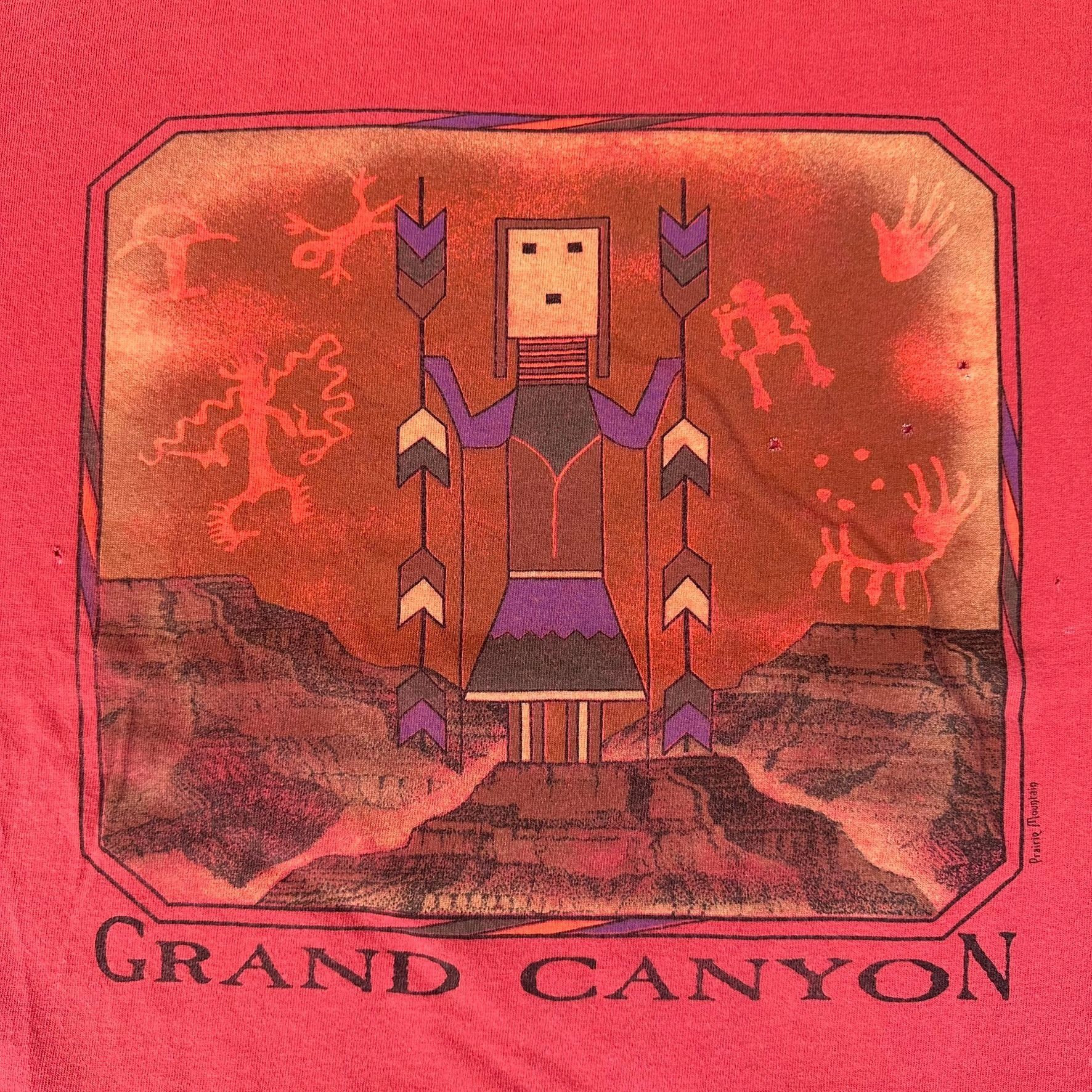 Vintage Vintage 90s Grand Canyon Tribal T-Shirt Single Stitch Red XL Size US XL / EU 56 / 4 - 2 Thumbnail