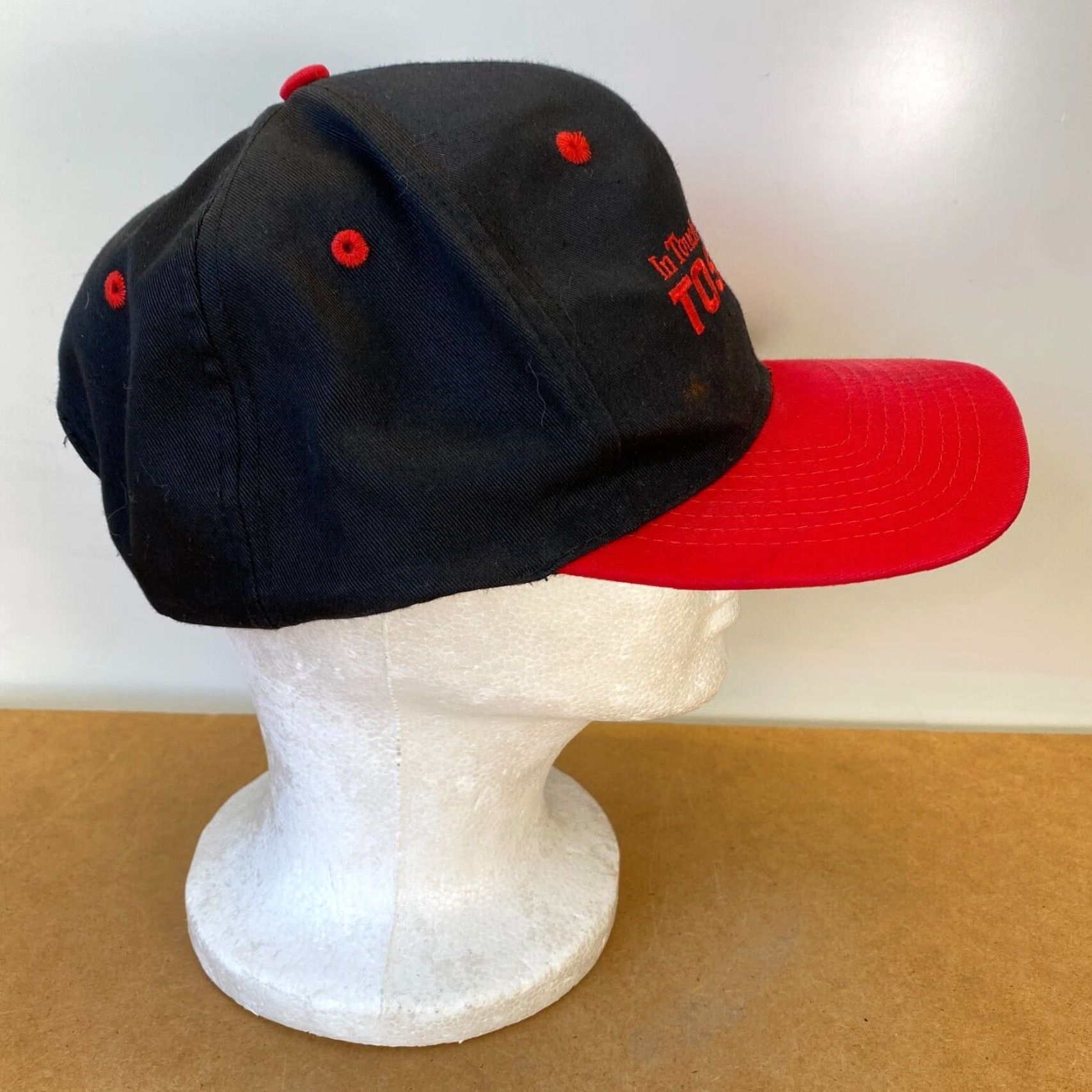 Vintage VINTAGE Toshiba In Touch with Tomorrow Snapback Hat Black Red FAST SHIPPING Size ONE SIZE - 3 Thumbnail
