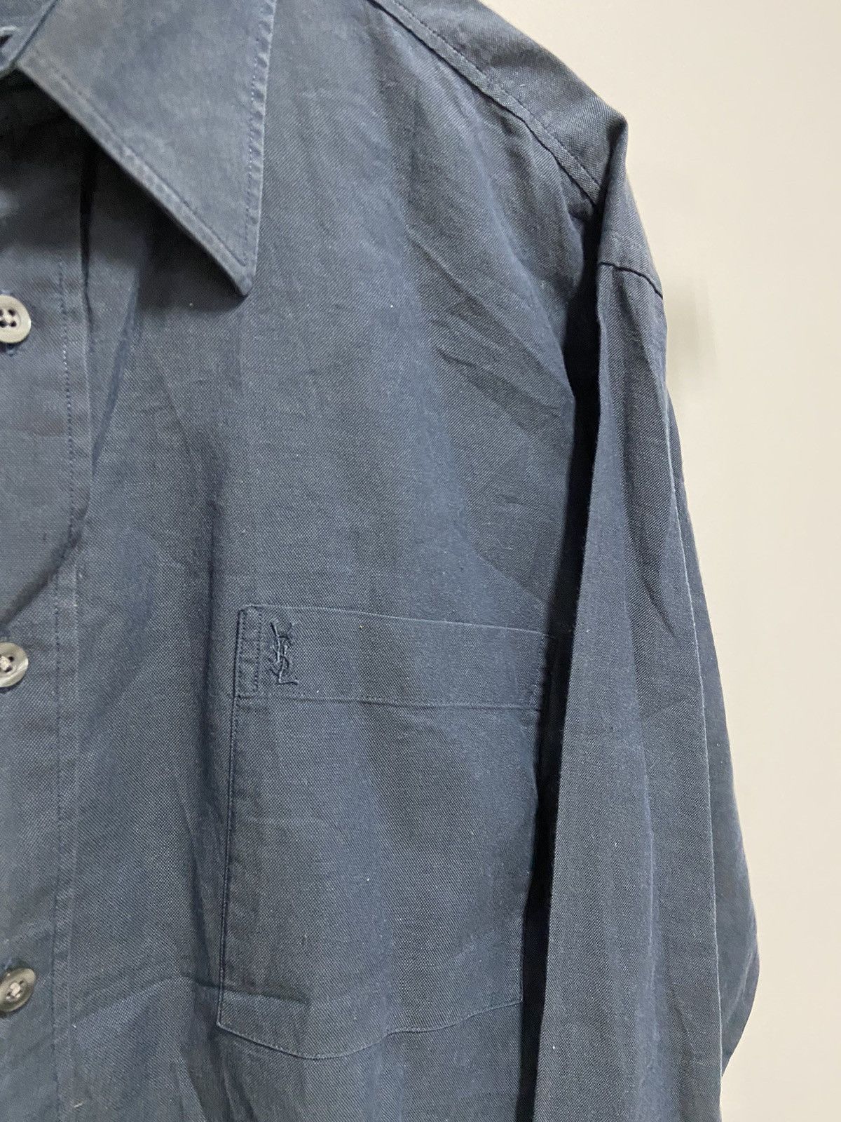 Vintage × Yves Saint Laurent Yves Saint Laurent Vintage Button Ups Luxury Small Logo YSL Size US L / EU 52-54 / 3 - 5 Thumbnail