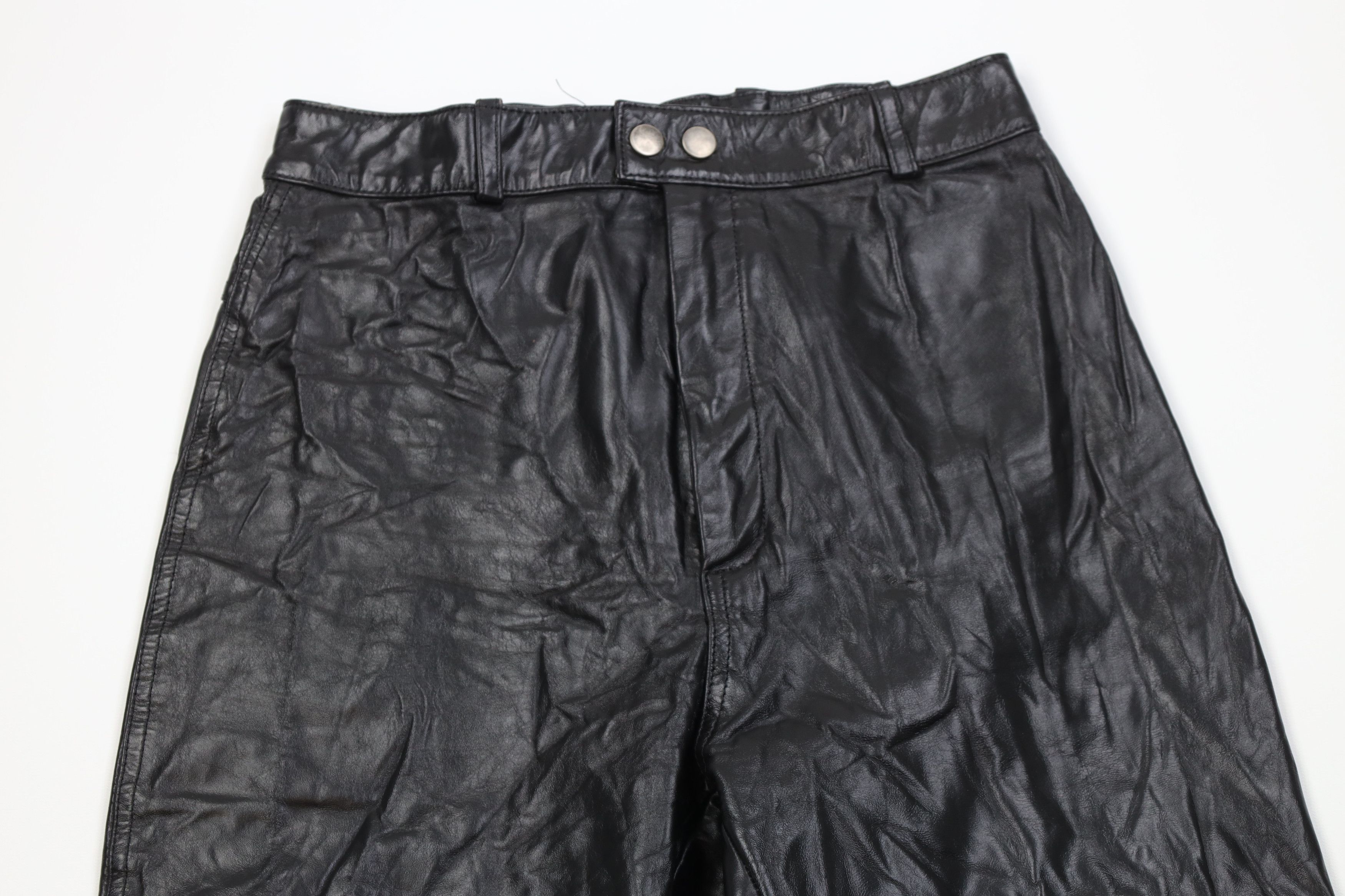 Vintage Vintage 70s Streetwear Straight Leg Pants Black Dom Goth Size 30" / US 8 / IT 44 - 2 Thumbnail