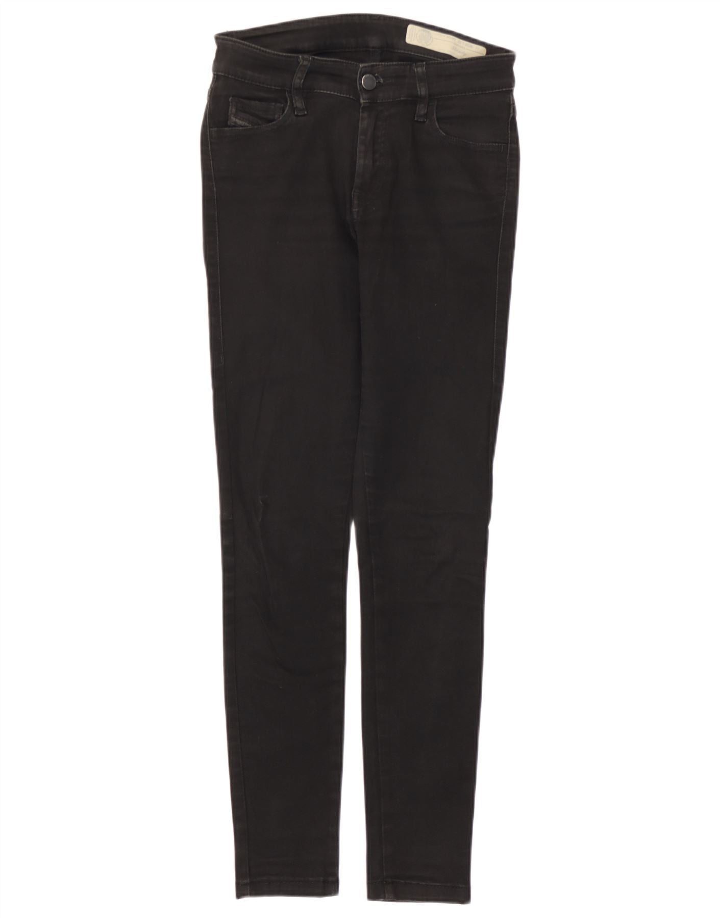 Diesel Womens Slandy Super Slim Skinny Jeans W26 L27 Black Size 42" / US 20 - 1 Thumbnail