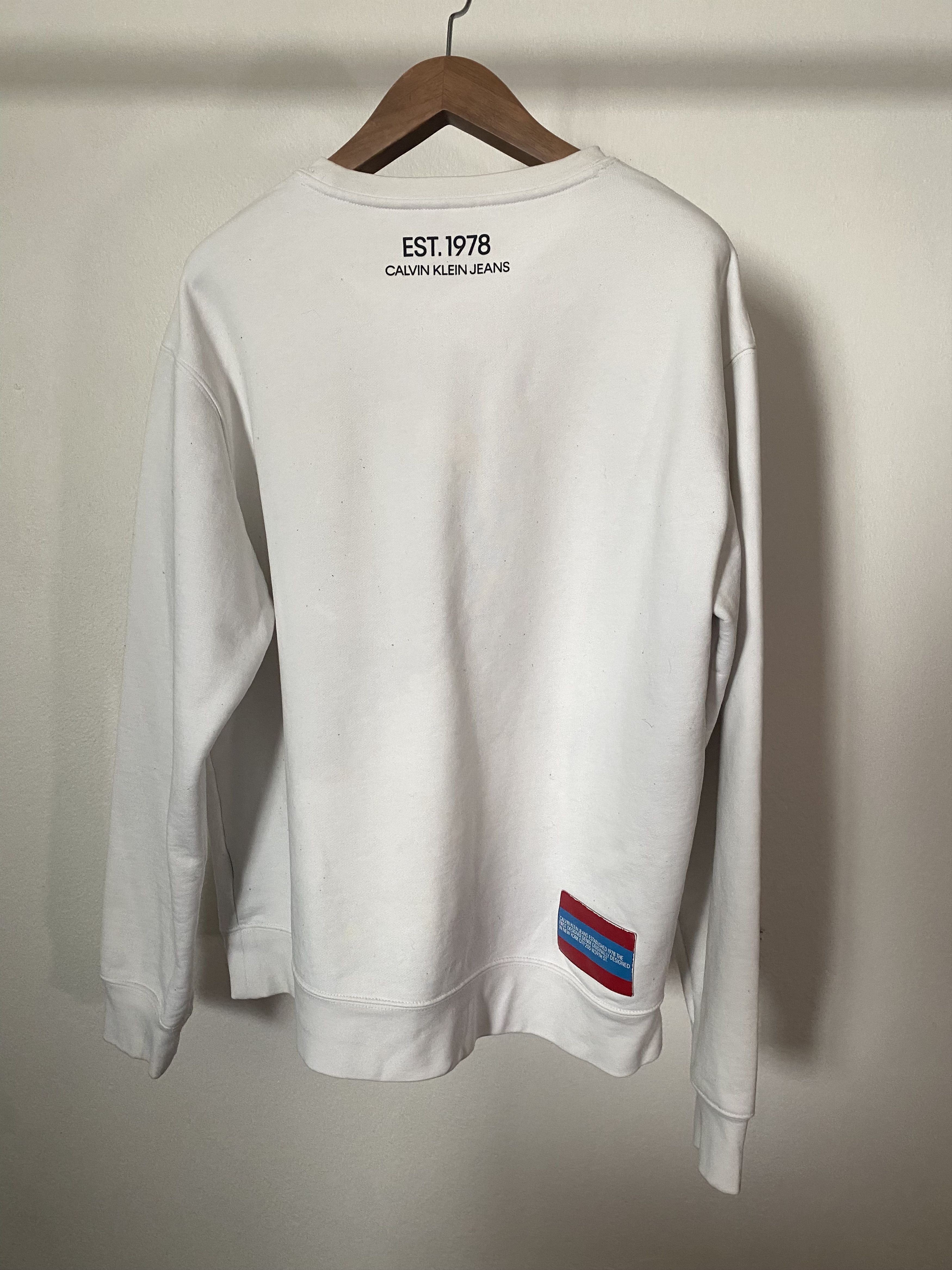 CK by Raf Simons Leather Patch Logo Sweater, view 5