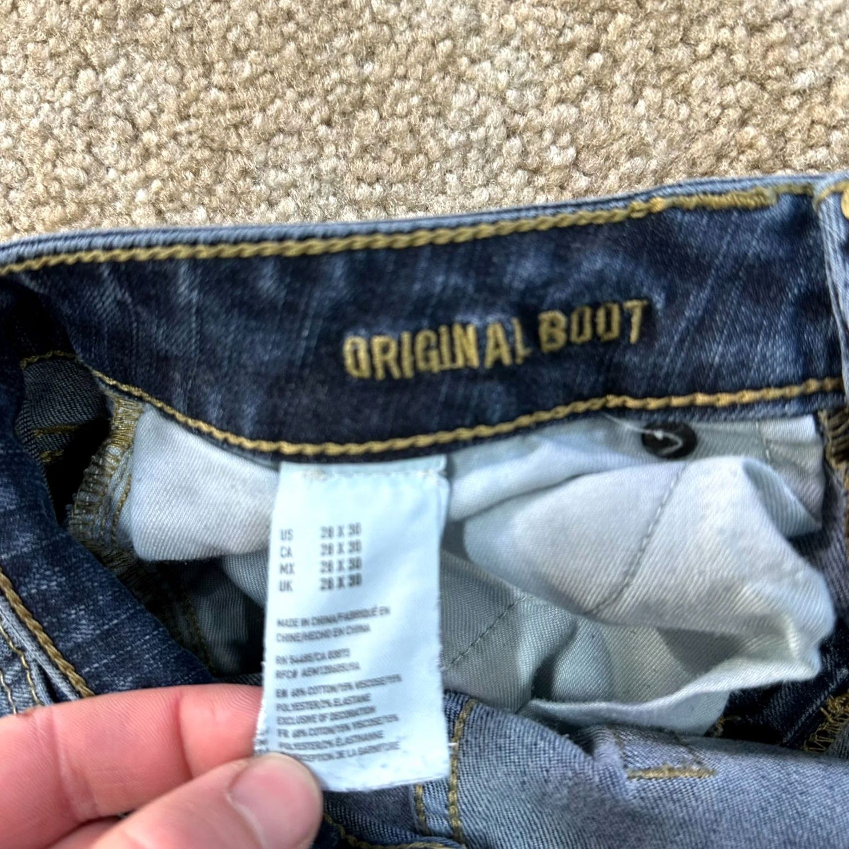 American Eagle Outfitters American Eagle Original Bootcut Jeans Men's 28x30 Blue Denim Active Flex Size US 28 / EU 44 - 6 Thumbnail
