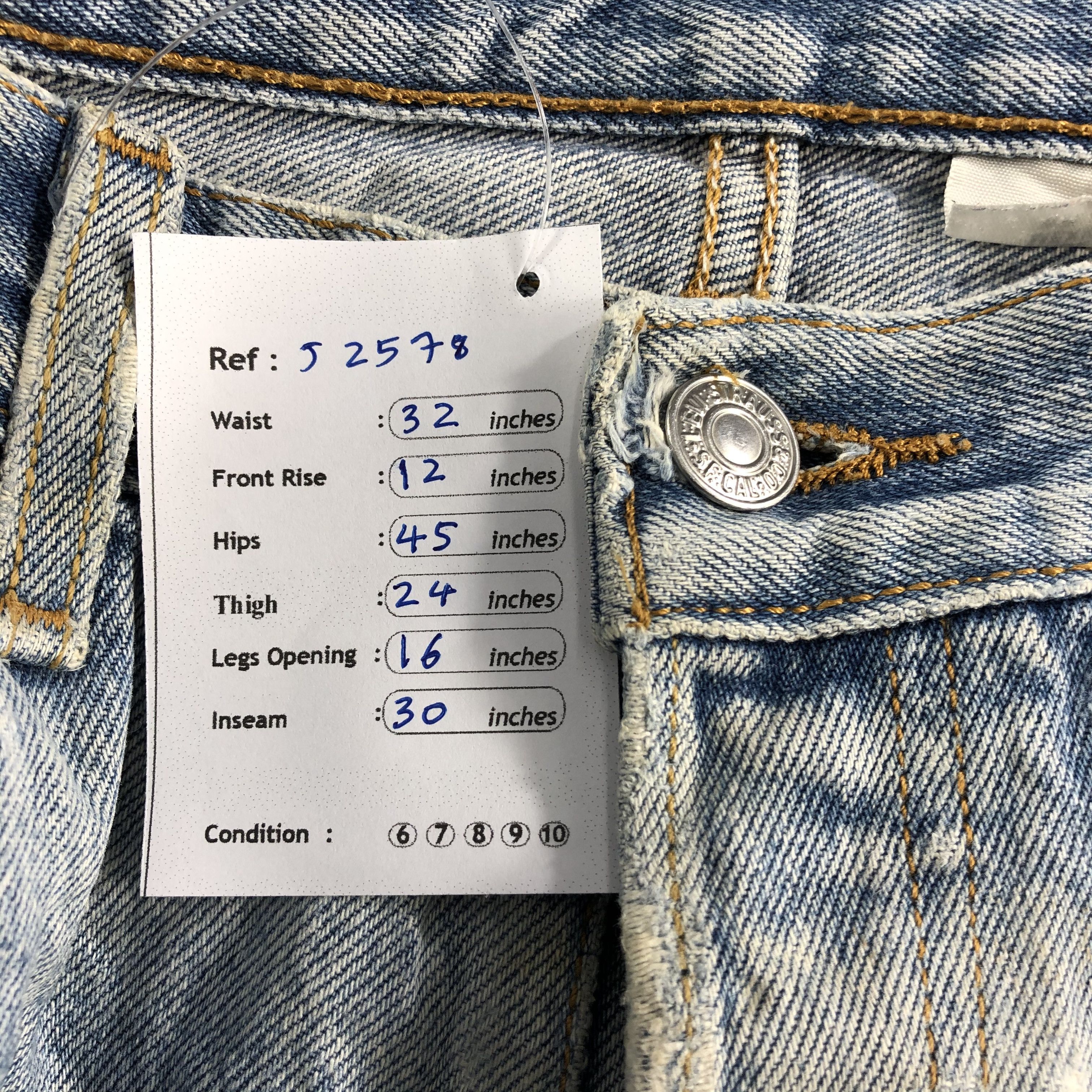 Levi's Vintage Blue Wash Levis 501 Jeans-J2578 Size US 32 / EU 48 - 19 Thumbnail