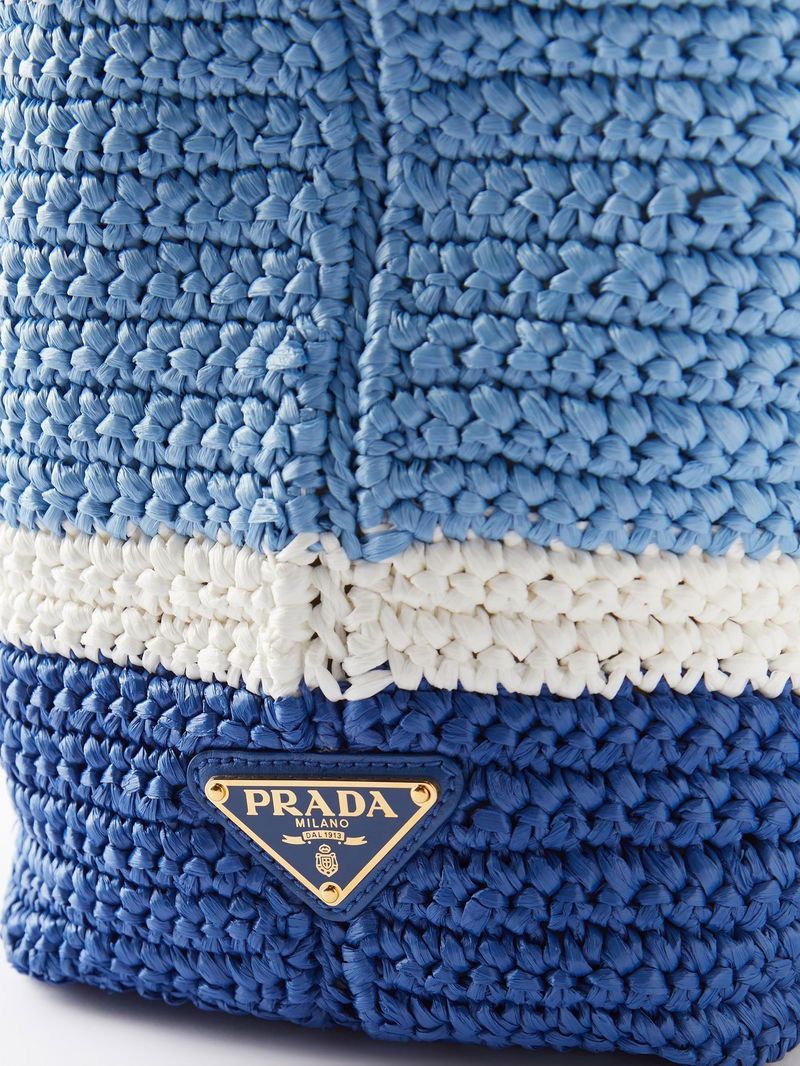 Prada Two Tone Woven Tote Bag Size ONE SIZE - 5 Thumbnail