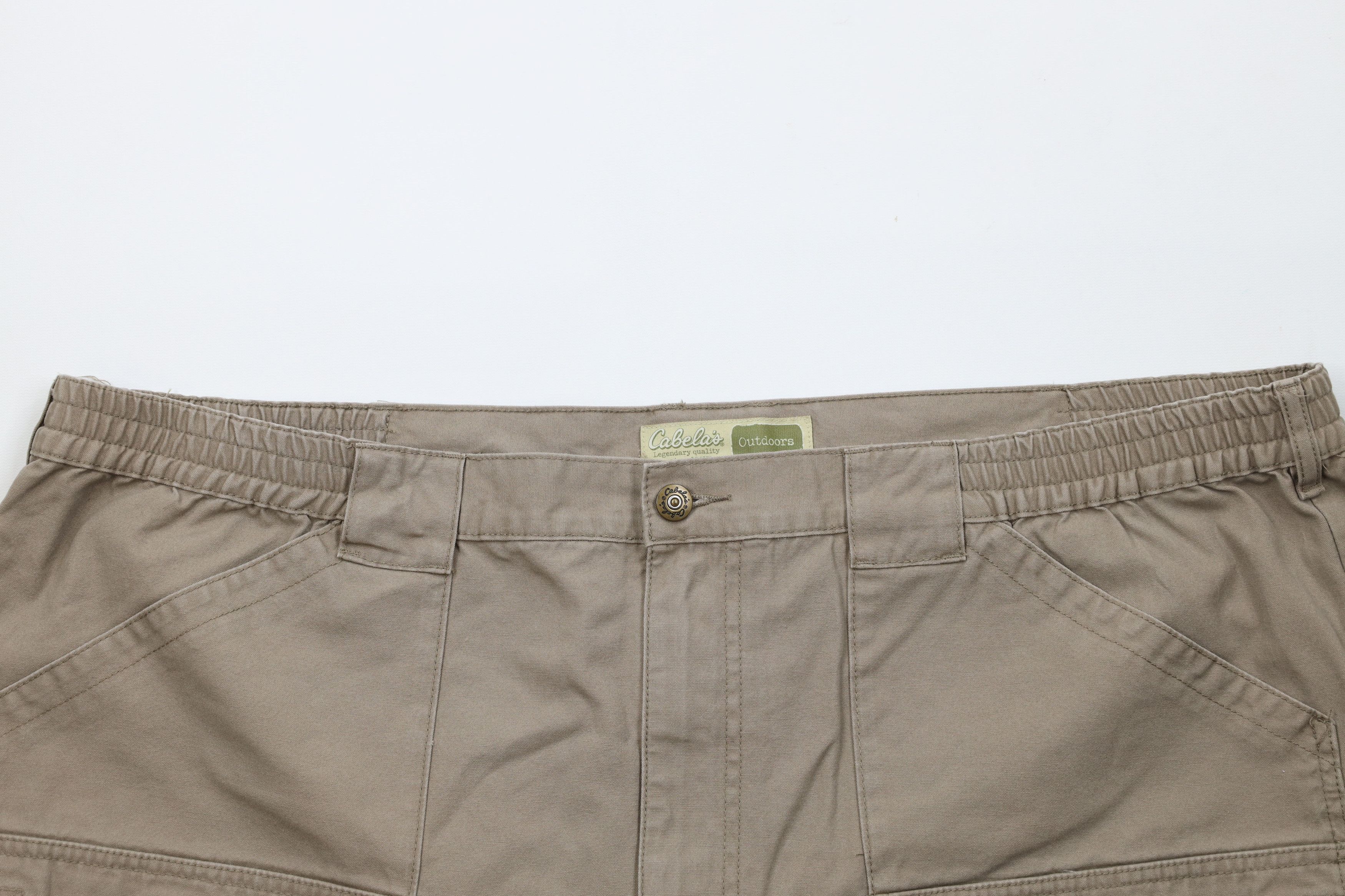 Cabelas Vintage Cabelas Canvas Trekking Cargo Shorts Light Brown Size US 44 / EU 60 - 2 Thumbnail