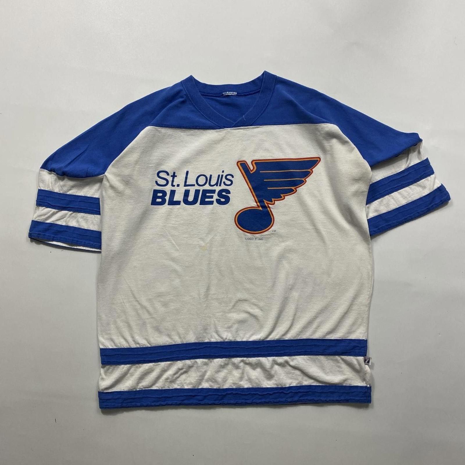 Logo 7 Vintage 1980s St Louis Blues Jersey Size US L / EU 52-54 / 3 - 1 Thumbnail
