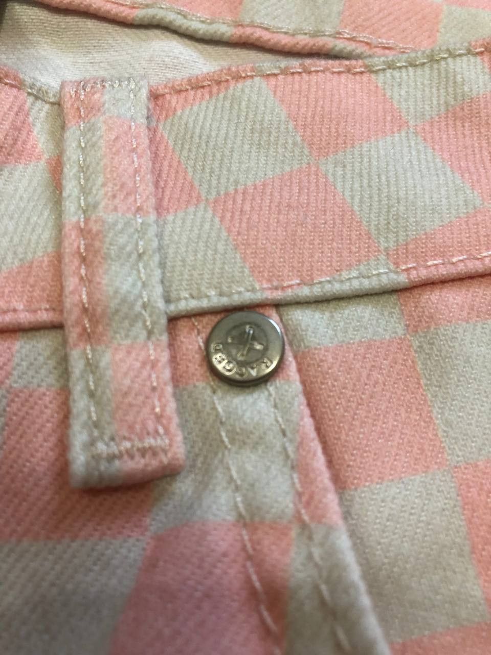 The Ragged Priest The Ragged Priest FASHION Pink and Cream Checkered Jeans Size 34" / US 12 / IT 48 - 7 Thumbnail