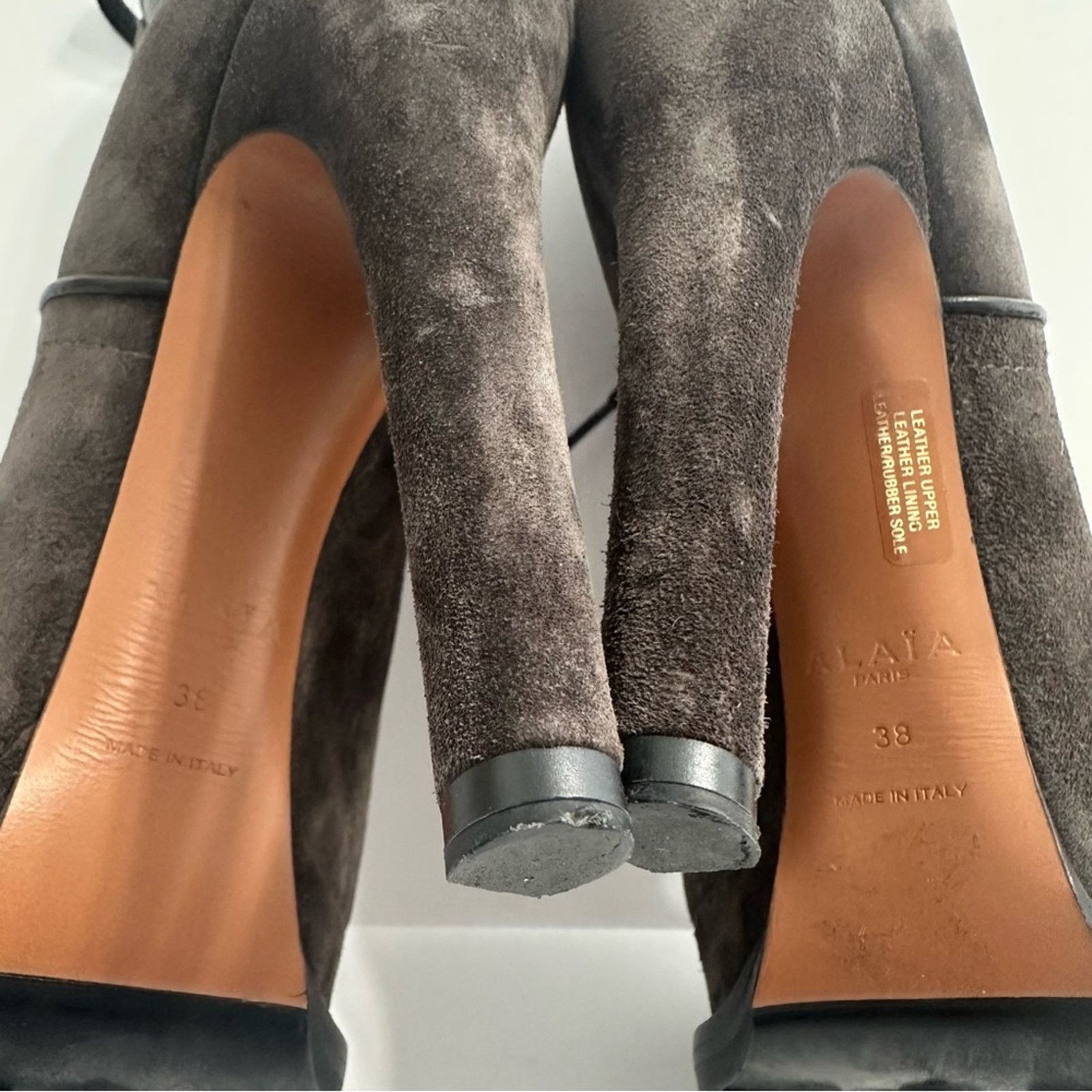Alaia Seen on Beyonce Grey Suede Hiker Ankle Boots EU 38 Platform Size US 8 / IT 38 - 8 Thumbnail