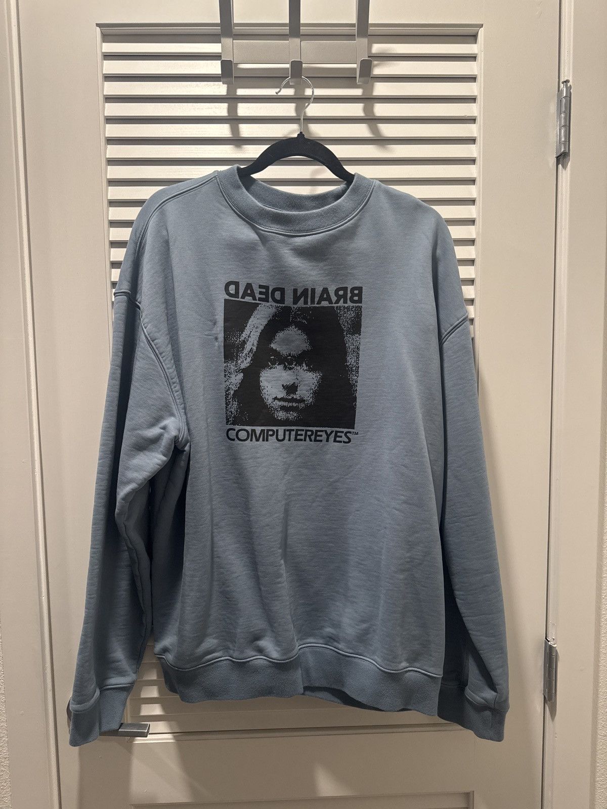 Brain Dead Computer Eyes Crewneck Sweatshirt - Light Blue Size US L / EU 52-54 / 3 - 1 Thumbnail