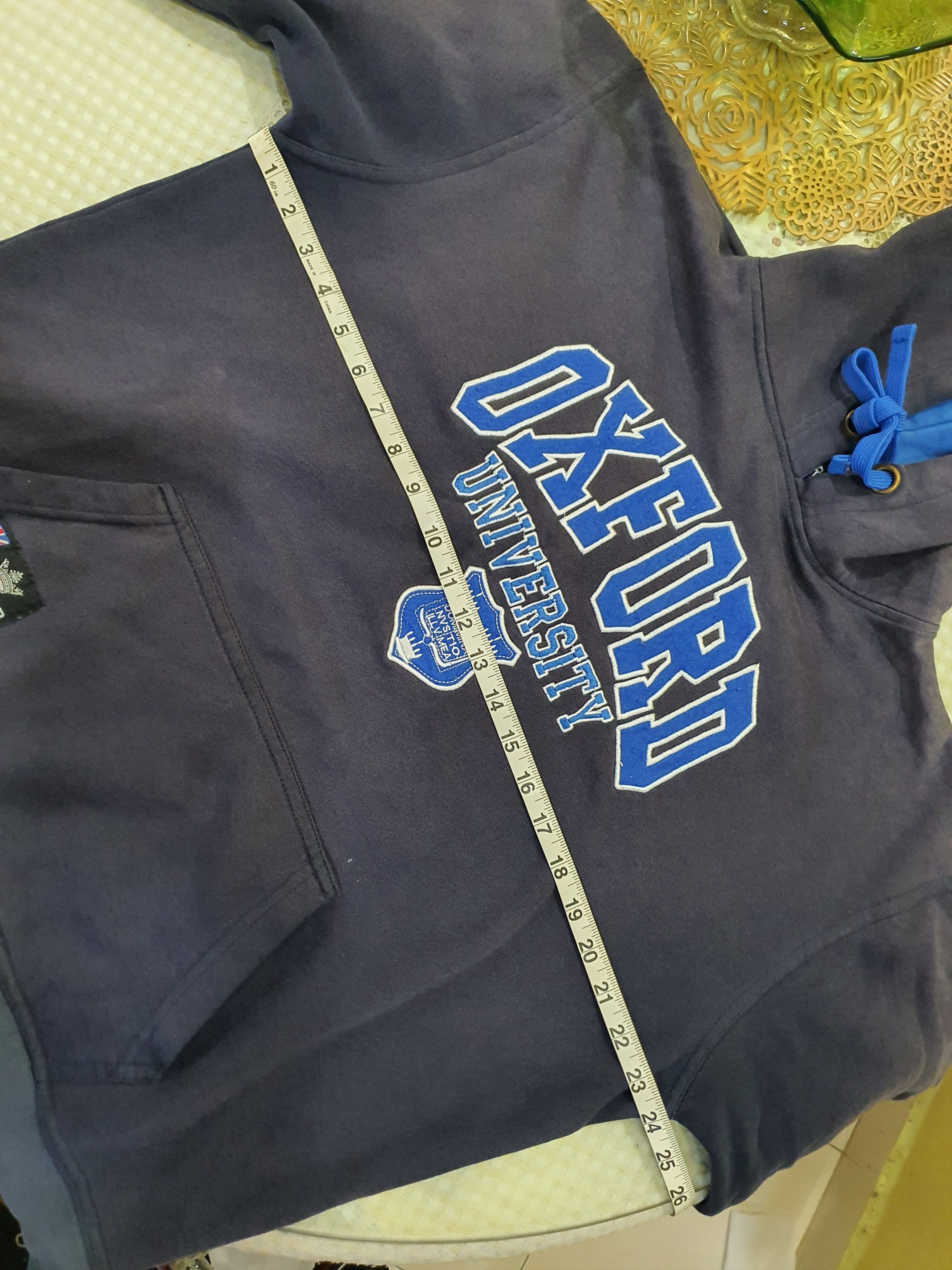 Vintage Oxford University navy blue pullover hoodie Size US XL / EU 56 / 4 - 10 Thumbnail