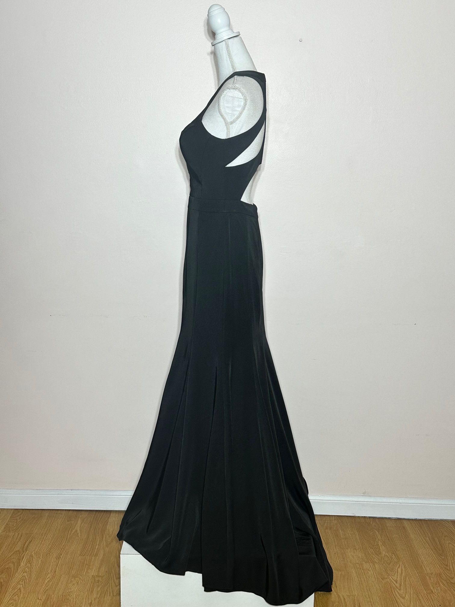 Other Let's Black Jersey Bias Scuba-Back Gown Size M Size M / US 6-8 / IT 42-44 - 7 Thumbnail