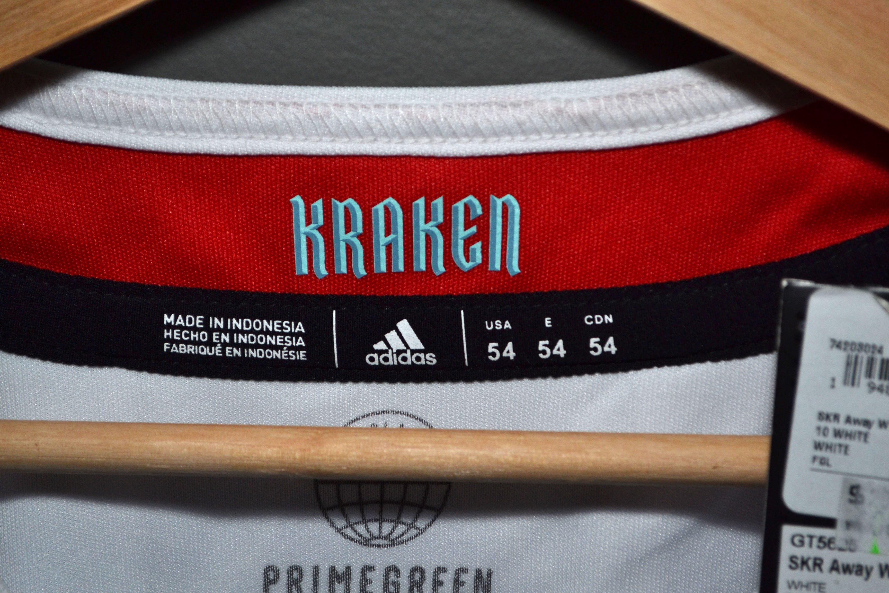 Adidas Seattle Kraken Adidas Away White Jersey 2022 54 Size US L / EU 52-54 / 3 - 4 Thumbnail