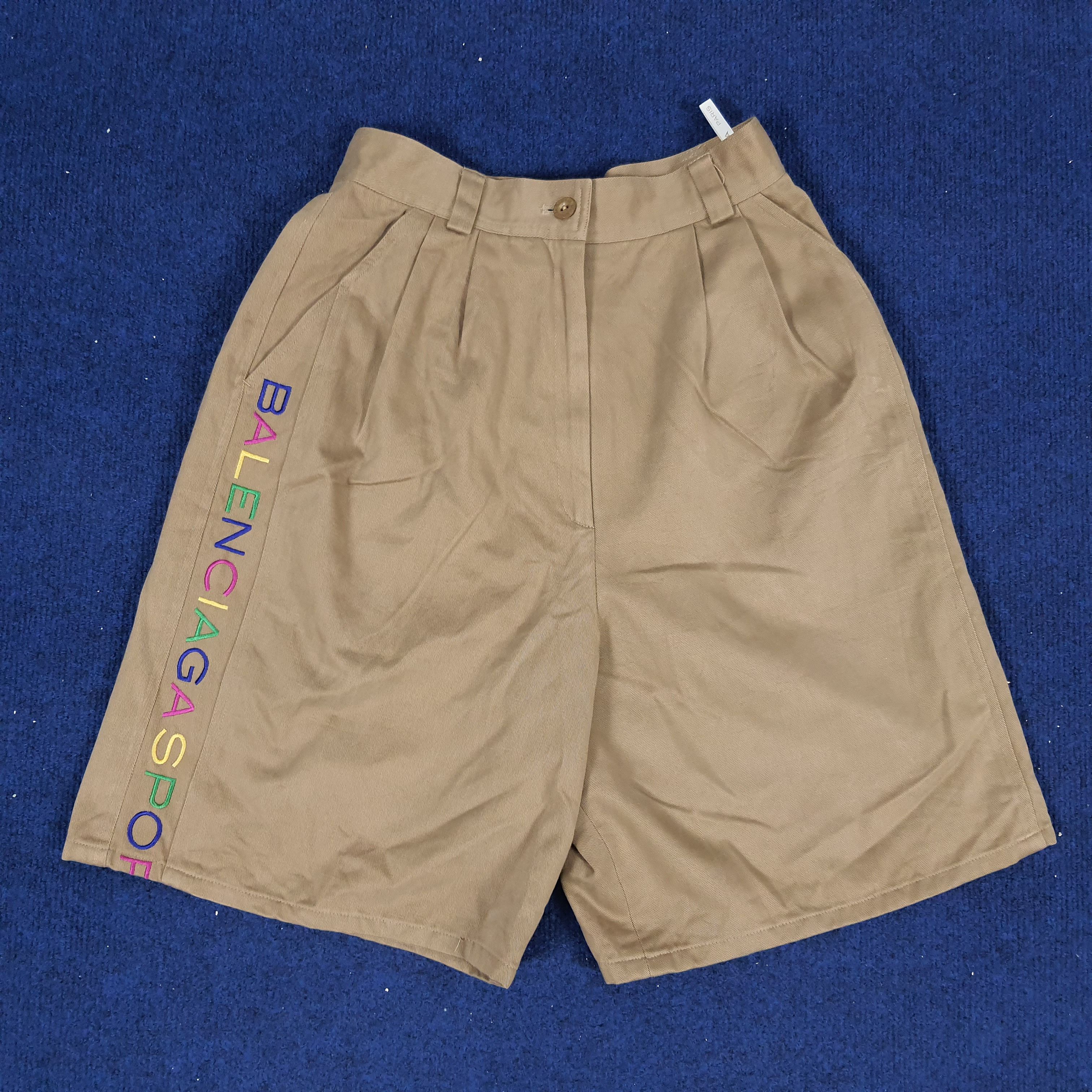 Balenciaga × Vintage Vintage Balenciaga Sports Spell Out Short Pants Size 22" - 1 Thumbnail