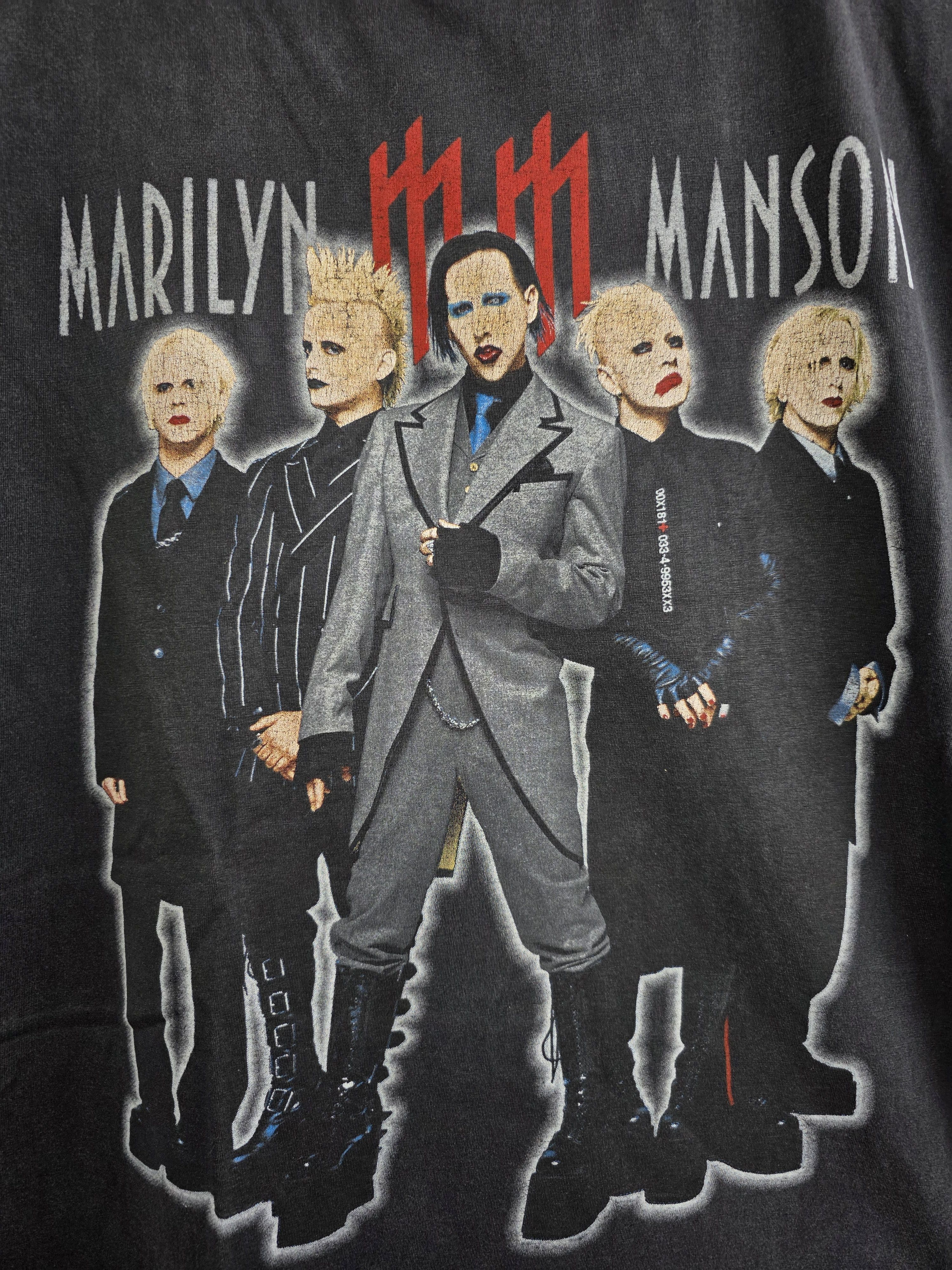 Marilyn Manson 2000 Marilyn Manson 90s Vintage T shirt XL 24" 30" Size US XL / EU 56 / 4 - 3 Thumbnail