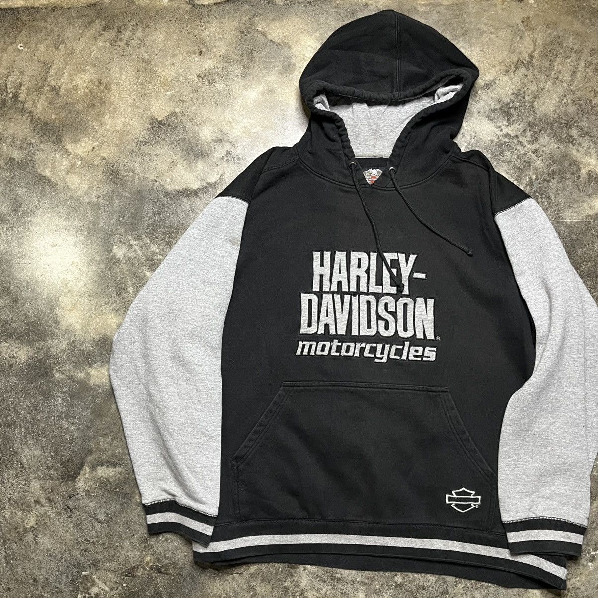 Vintage vintage harley davidson black baggy biker hoodie Size US XL / EU 56 / 4 - 6 Thumbnail
