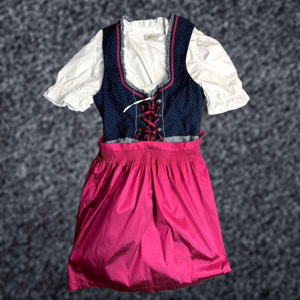 Folk Landhaus Octoberfest National Tyrol Folk German dress Blue Red Womens EU 50 Multi-Color Cotton Shirt Womens EU 50 Tyrol Landhaus Oktoberfest Germany Size XL / US 12-14 / IT 48-50 - 1 Thumbnail
