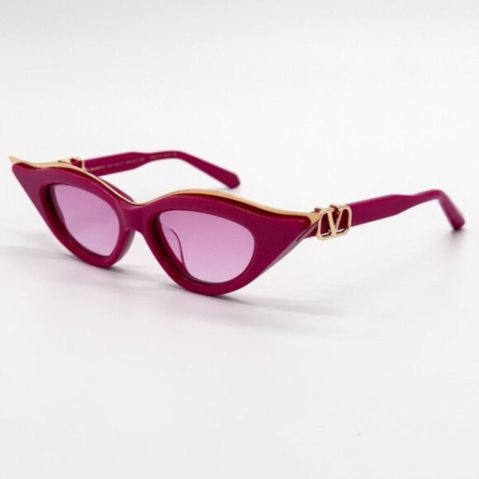 Valentino New! Valentino VLS 114D Chic Pink Sunglasses, Authentic Size ONE SIZE - 3 Thumbnail