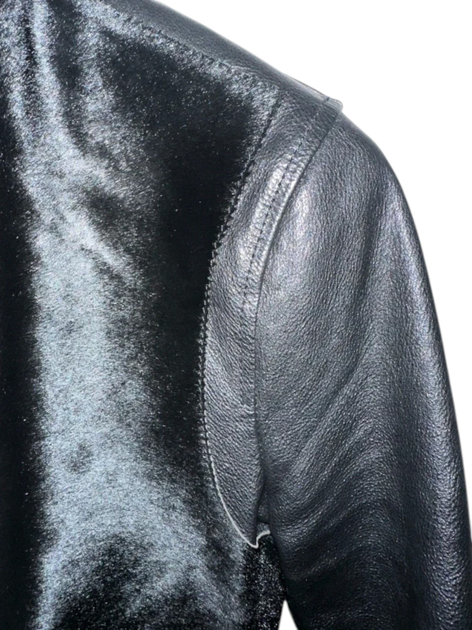 Dsquared2 Dsquared2 Leather & Pony Hair Biker Jacket c.2010s Size US S / EU 44-46 / 1 - 7 Thumbnail