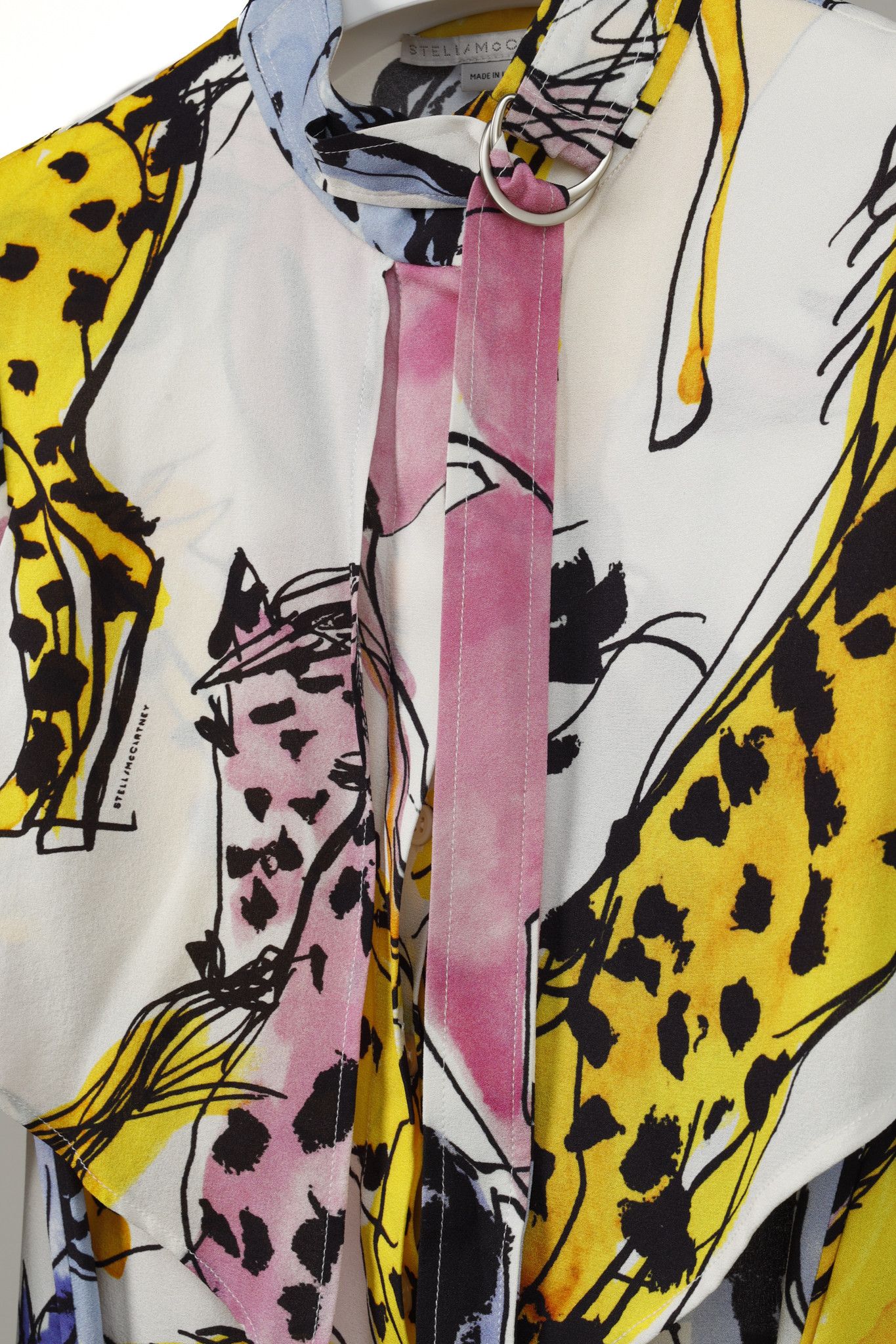 Stella McCartney Stella McCartney Resort 2020 White Horse-Print Midi Dress Size XS / US 0-2 / IT 36-38 - 7 Thumbnail
