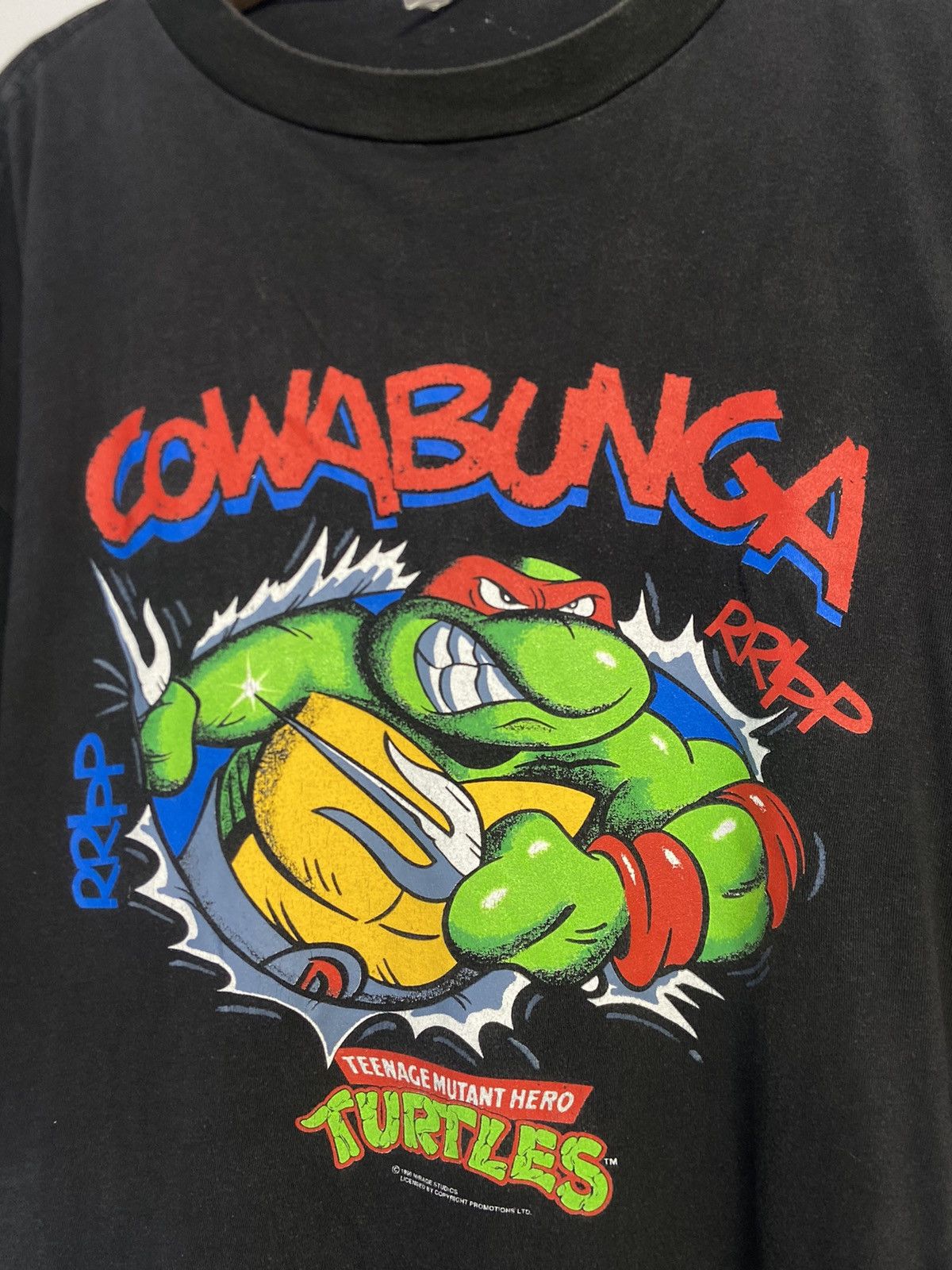 Band Tees × Japanese Brand × Vintage Cowabunga Vintage T-Shirt 1990 Turtles Size US XXL / EU 58 / 5 - 4 Thumbnail