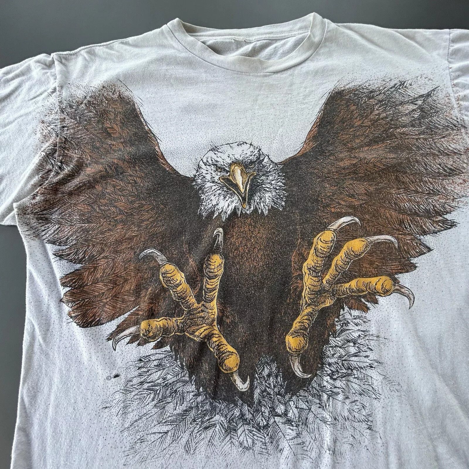 Vintage Vintage Flying Eagle Shirt Mens XL 90s All Over Print Size US XL / EU 56 / 4 - 9 Thumbnail