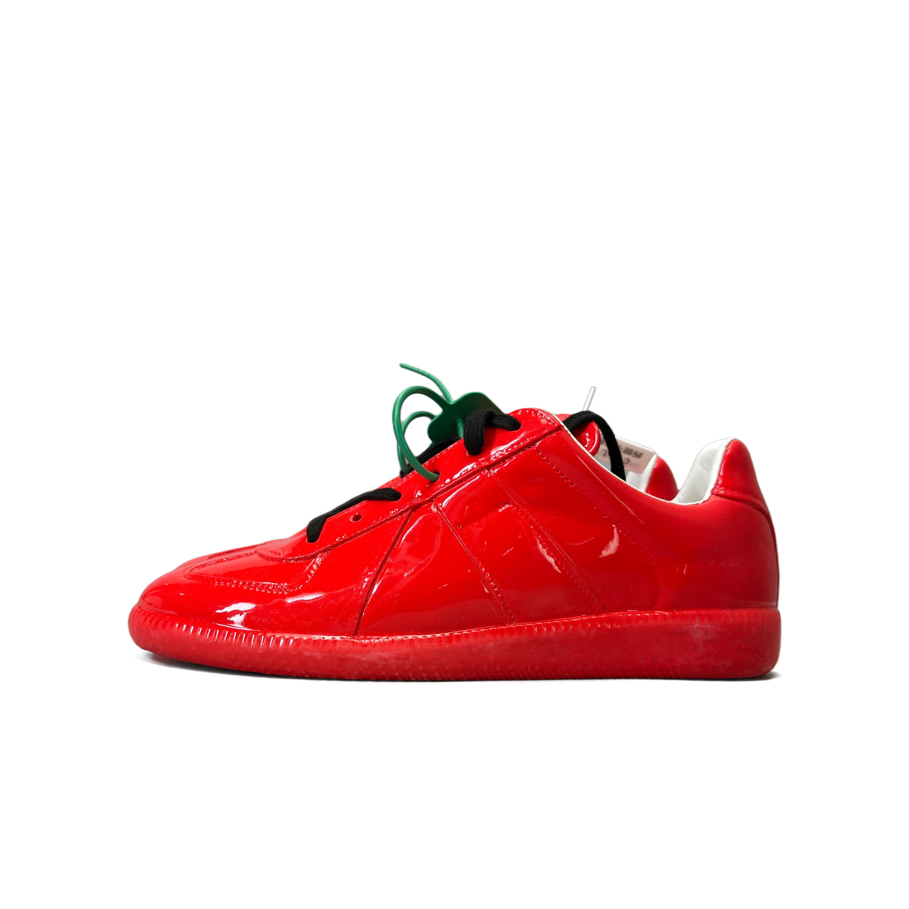 Maison Margiela Maison Margiela Replica Patent Leather Sneakers Size 38.5 Size US 8.5 / IT 38.5 - 1 Thumbnail