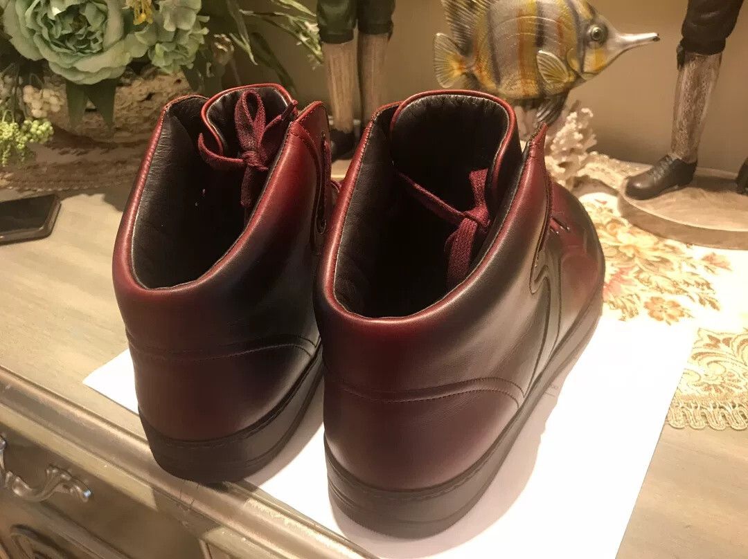 Lanvin Lanvin Red Gradient Mid-Top Sneakers Size US 8 / EU 41 - 6 Thumbnail