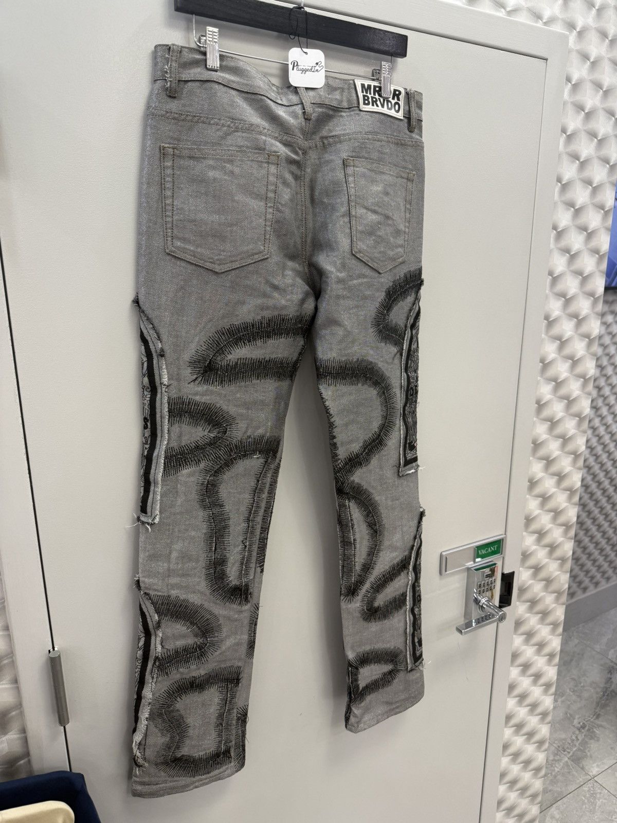 Who Decides War Who Decides War Vintage Grey Patch Jeans Size US 28 / EU 44 - 5 Thumbnail
