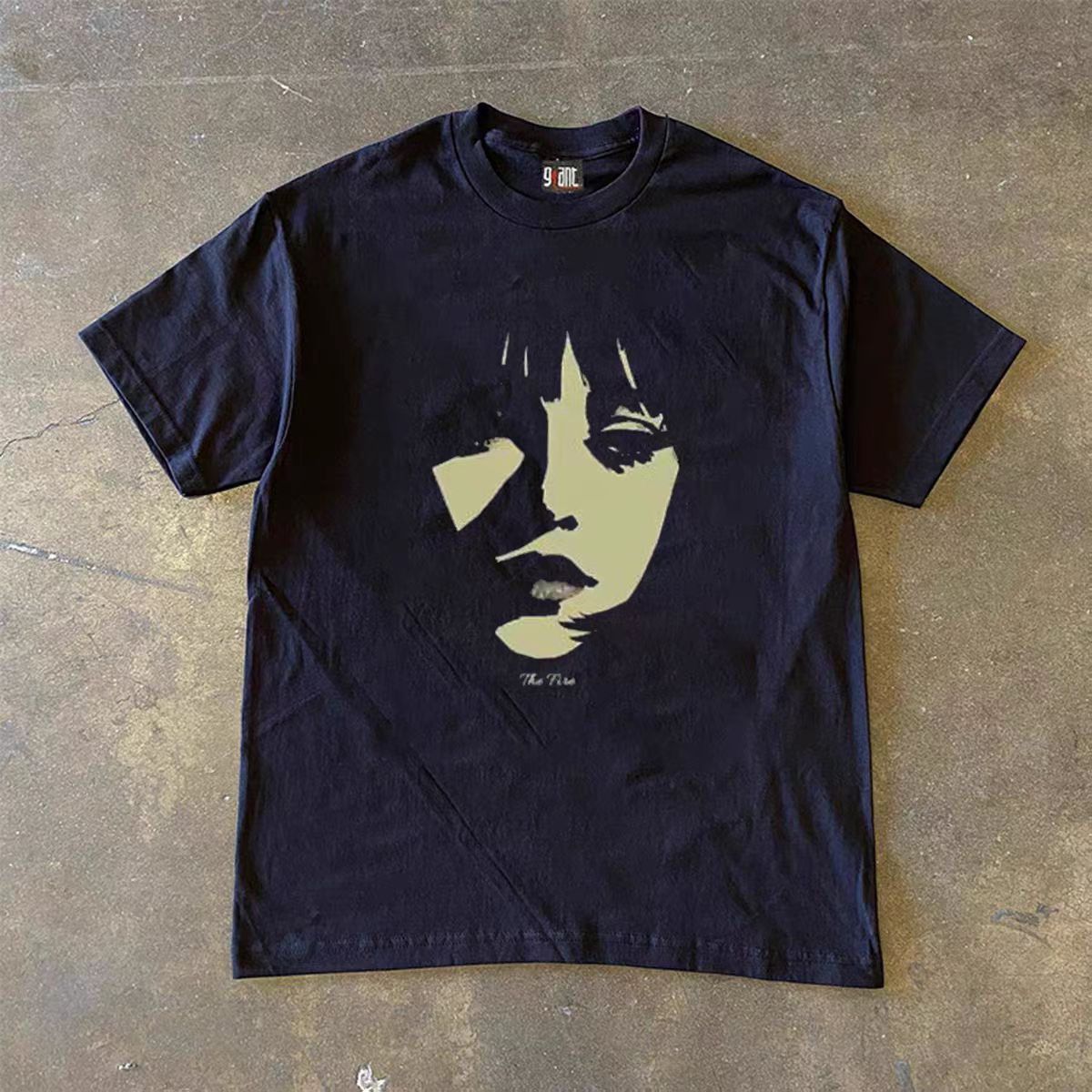 Vintage Black washed retro face print t-shirt Size US M / EU 48-50 / 2 - 1 Thumbnail