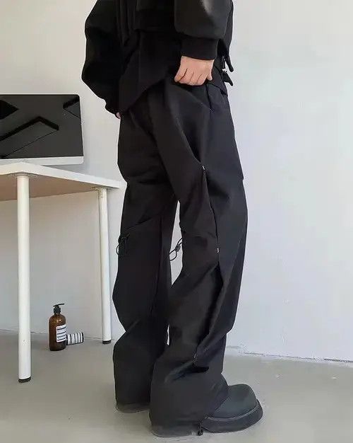 Jean Nozomi x Yuri Casual Trousers Sports Drawstring Pleated Pant Size US 36 / EU 52 - 2 Thumbnail